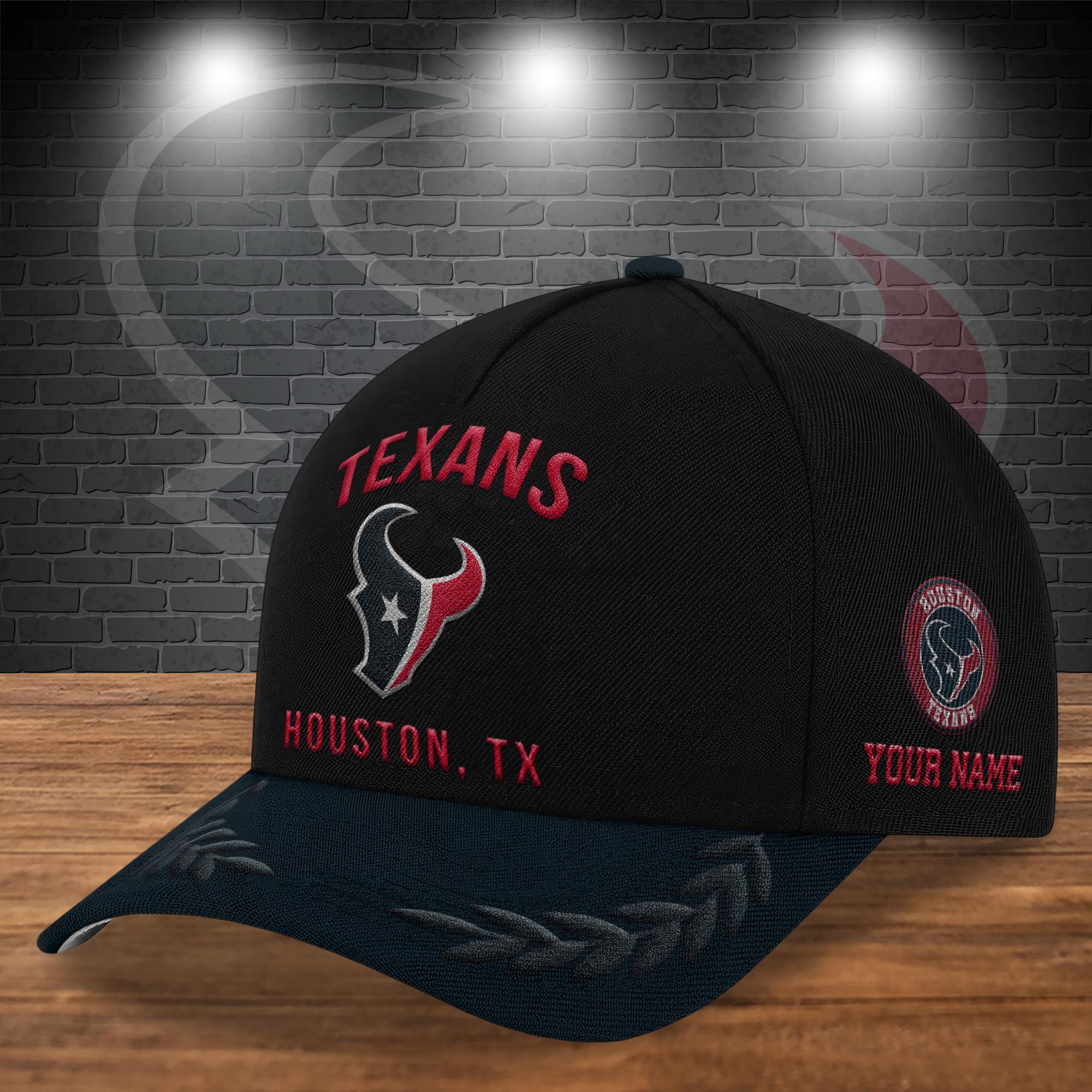 Alternative view of Houston Texans Cap New 2025 Version Custom Your Name, Sport Team Cap, Sport Gift For Fans EHIVM-04151850 