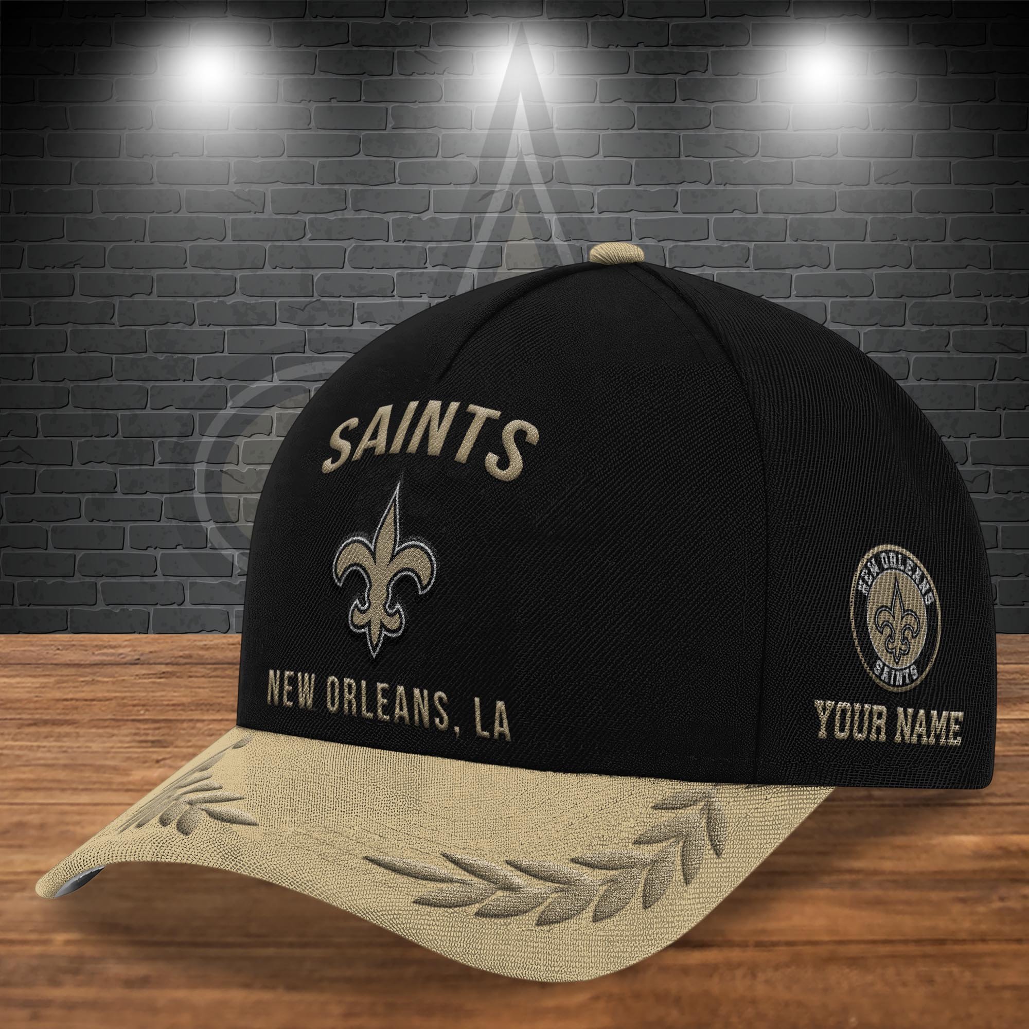 Alternative view of New Orleans Saints Cap New 2025 Version Custom Your Name, Sport Team Cap, Sport Gift For Fans EHIVM-04151850 