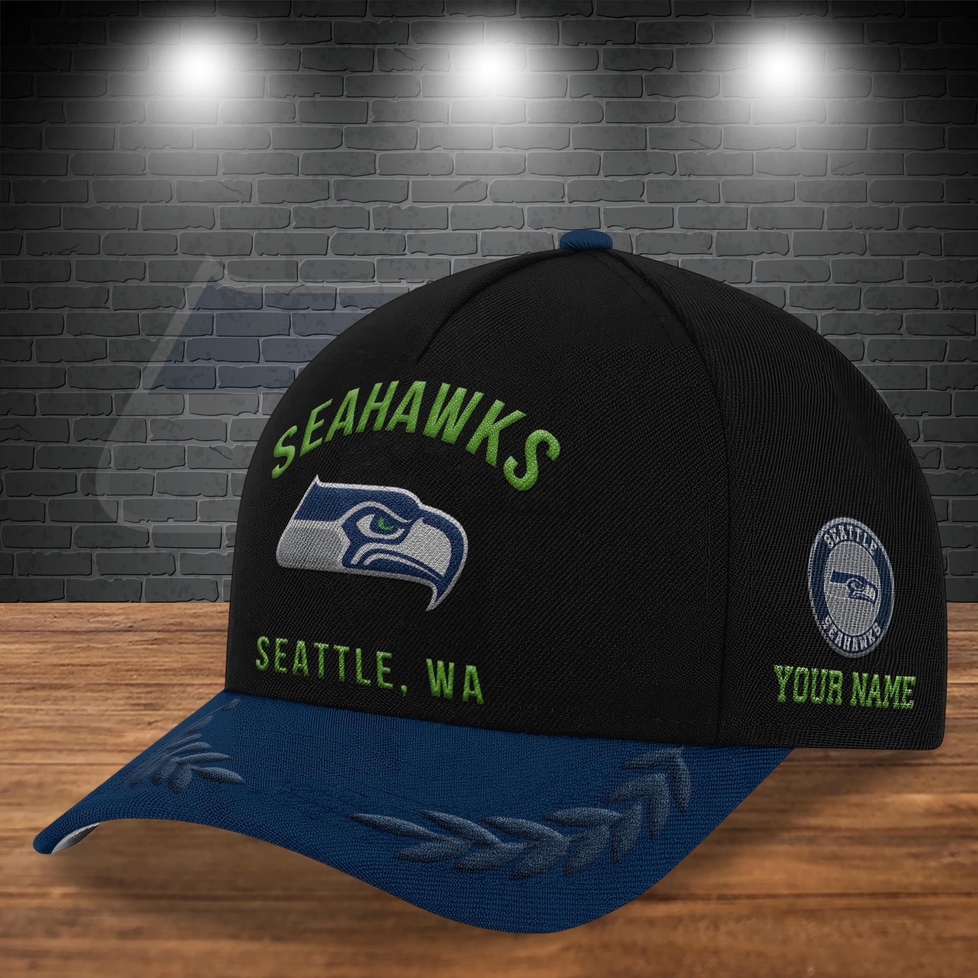 Alternative view of Seattle Seahawks Cap New 2025 Version Custom Your Name, Sport Team Cap, Sport Gift For Fans EHIVM-04151850 