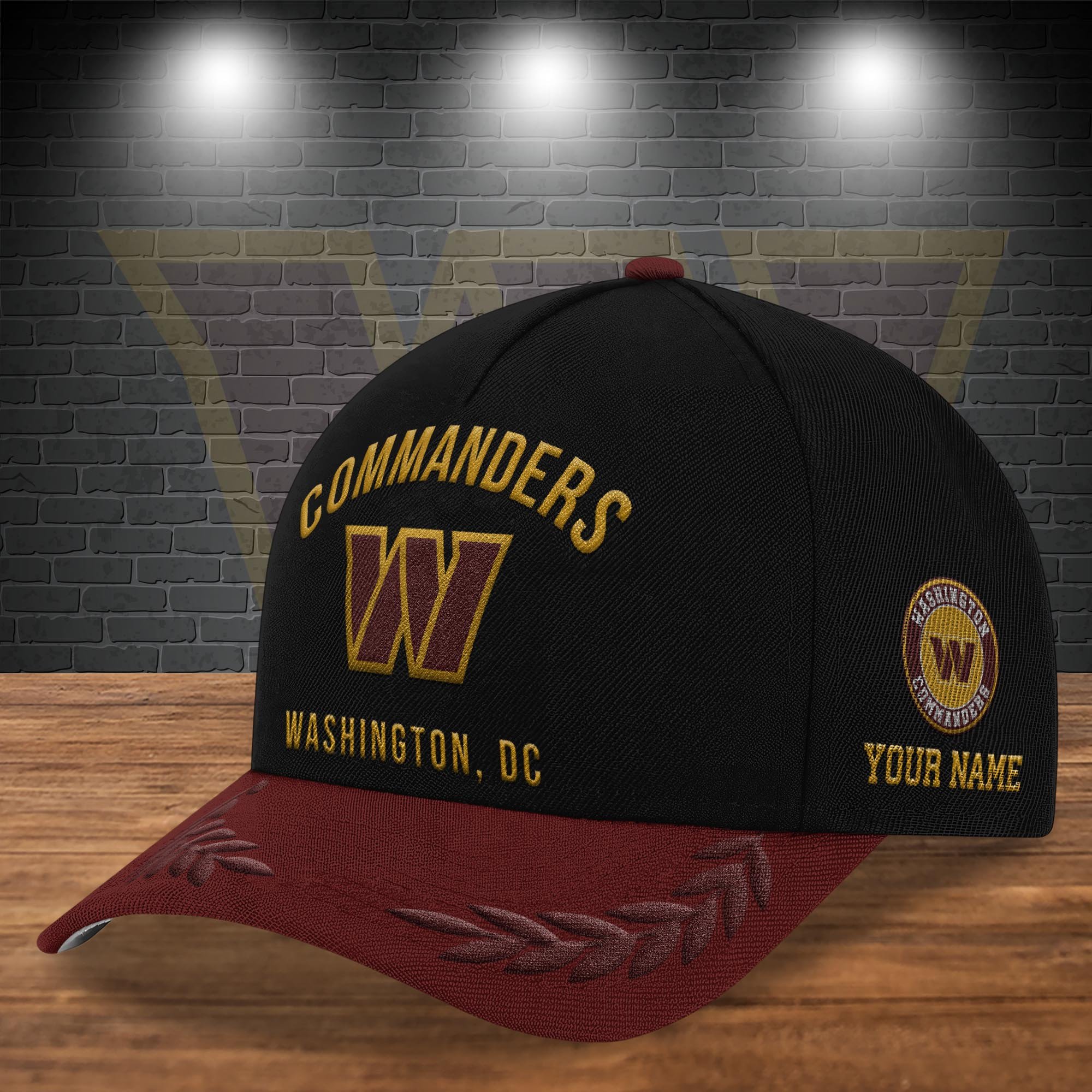 Alternative view of Washington Commanders Cap New 2025 Version Custom Your Name, Sport Team Cap, Sport Gift For Fans EHIVM-04151850 