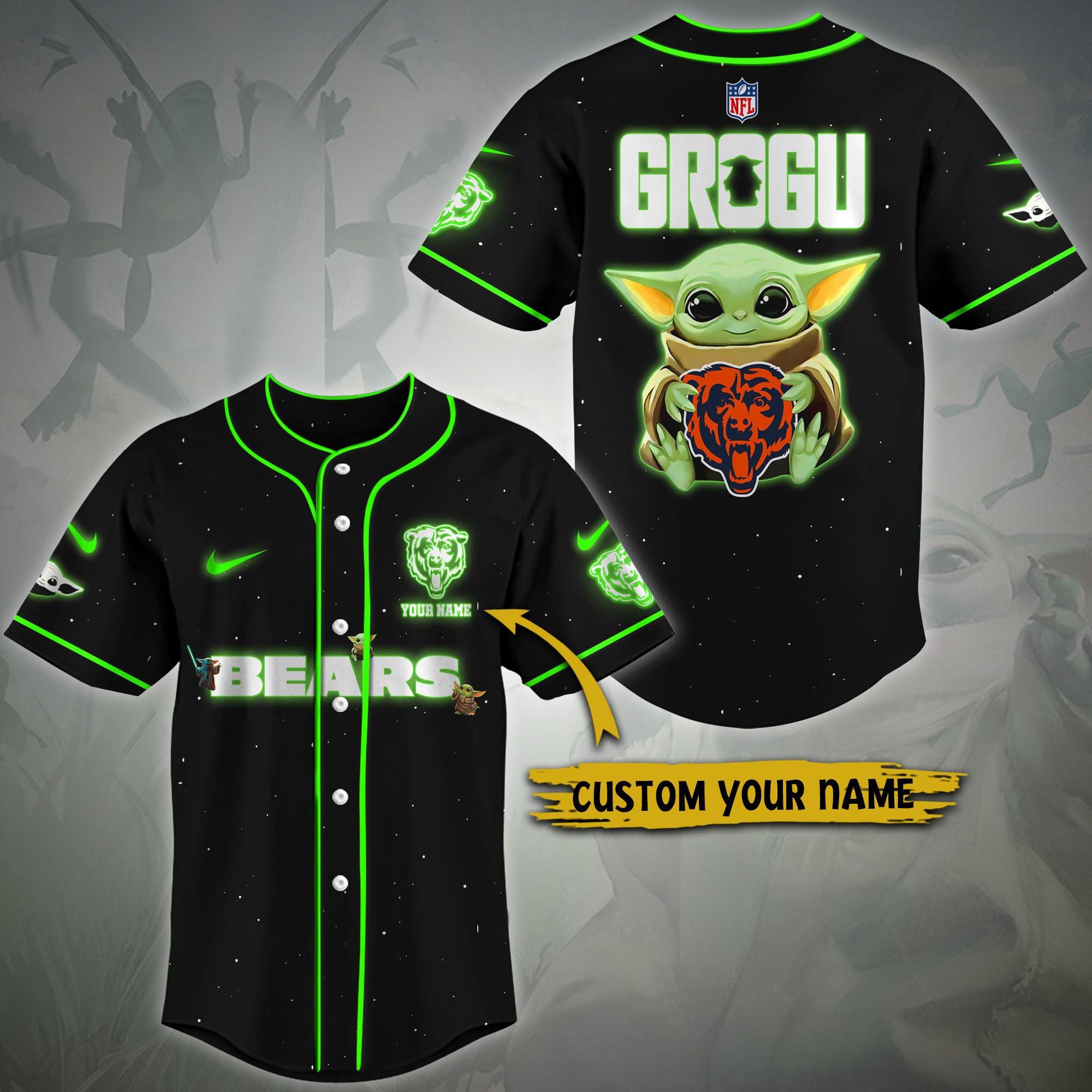 Alternative view of Chicago Bears Baseball Shirt Custom Name, Sport Team Shirt, Sport Gifts ETRG-0417188