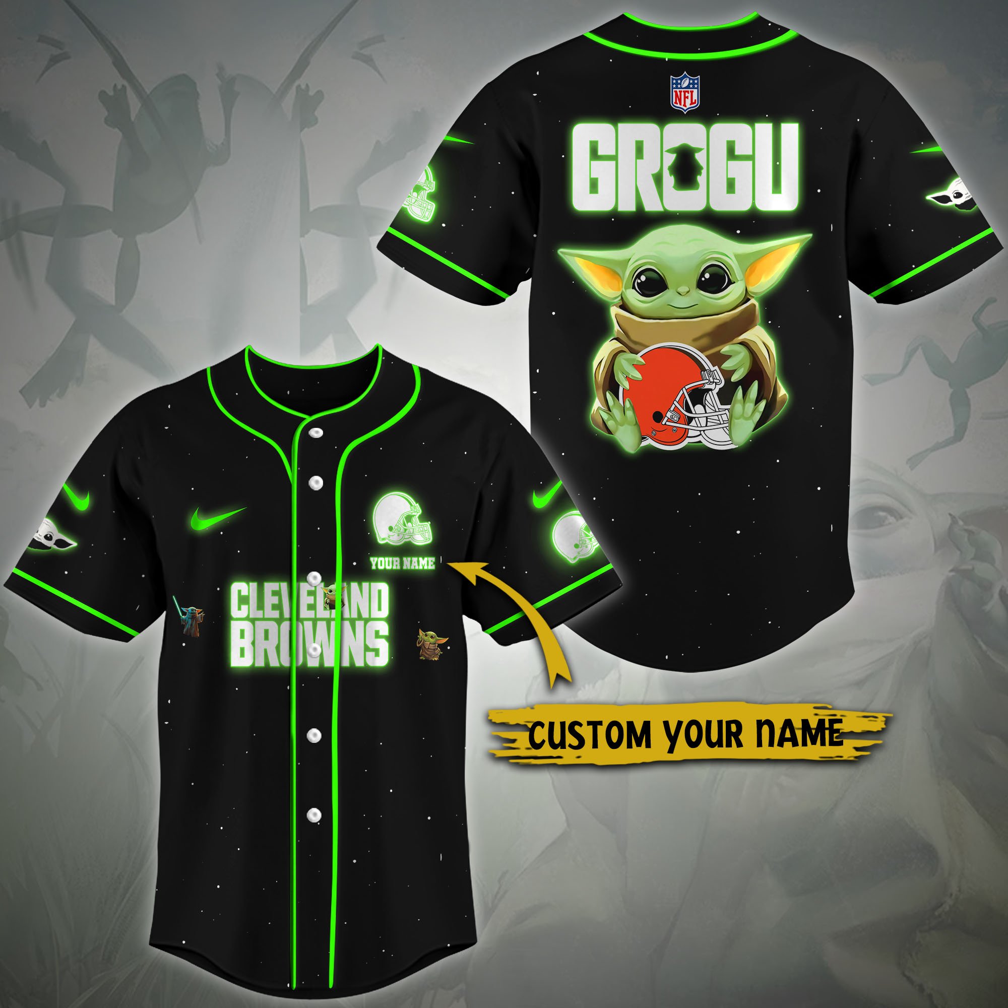 Alternative view of Cleveland Browns Baseball Shirt Custom Name, Sport Team Shirt, Sport Gifts ETRG-0417188