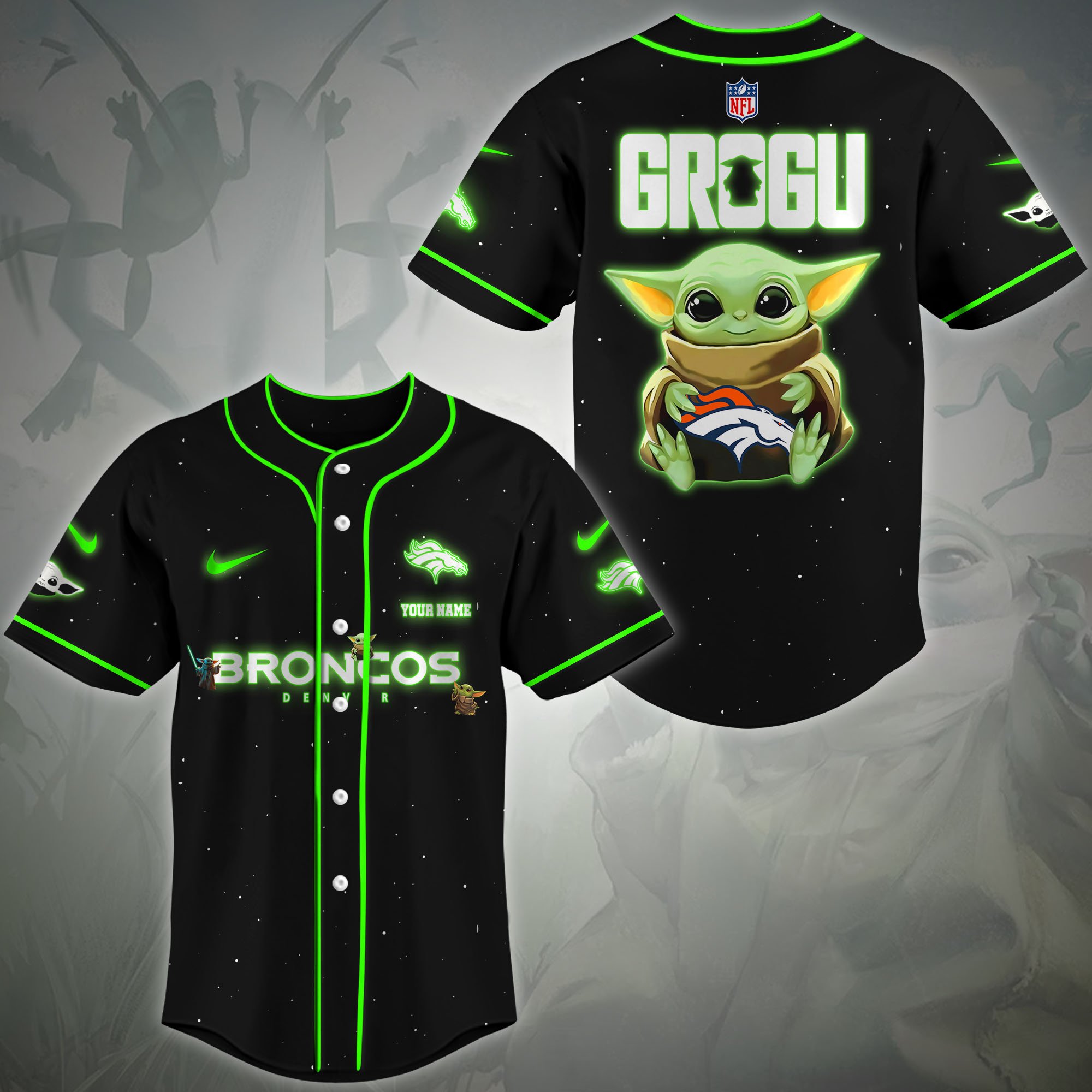 Denver Broncos Baseball Shirt Custom Name, Sport Team Shirt, Sport Gifts ETRG-0417188