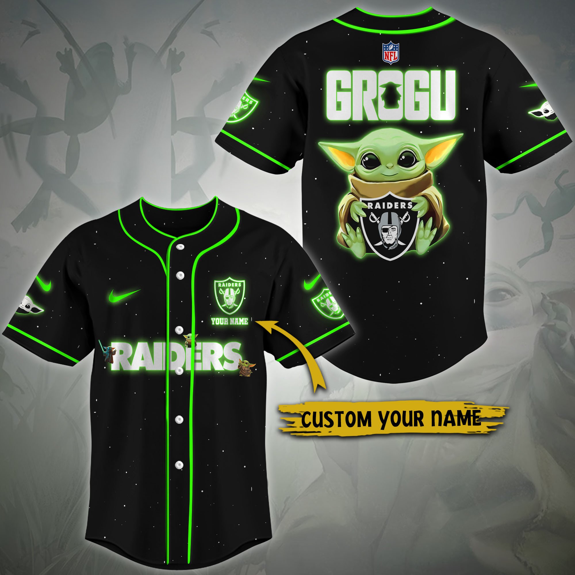 Alternative view of Las Vegas Raiders Baseball Shirt Custom Name, Sport Team Shirt, Sport Gifts ETRG-0417188