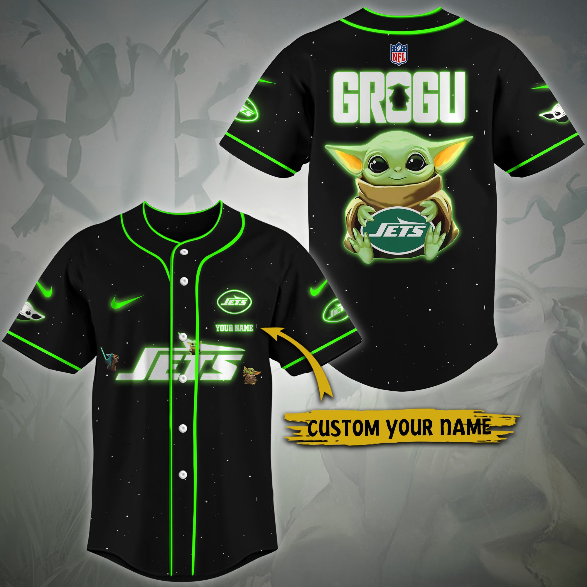Alternative view of New York Jets Baseball Shirt Custom Name, Sport Team Shirt, Sport Gifts ETRG-0417188