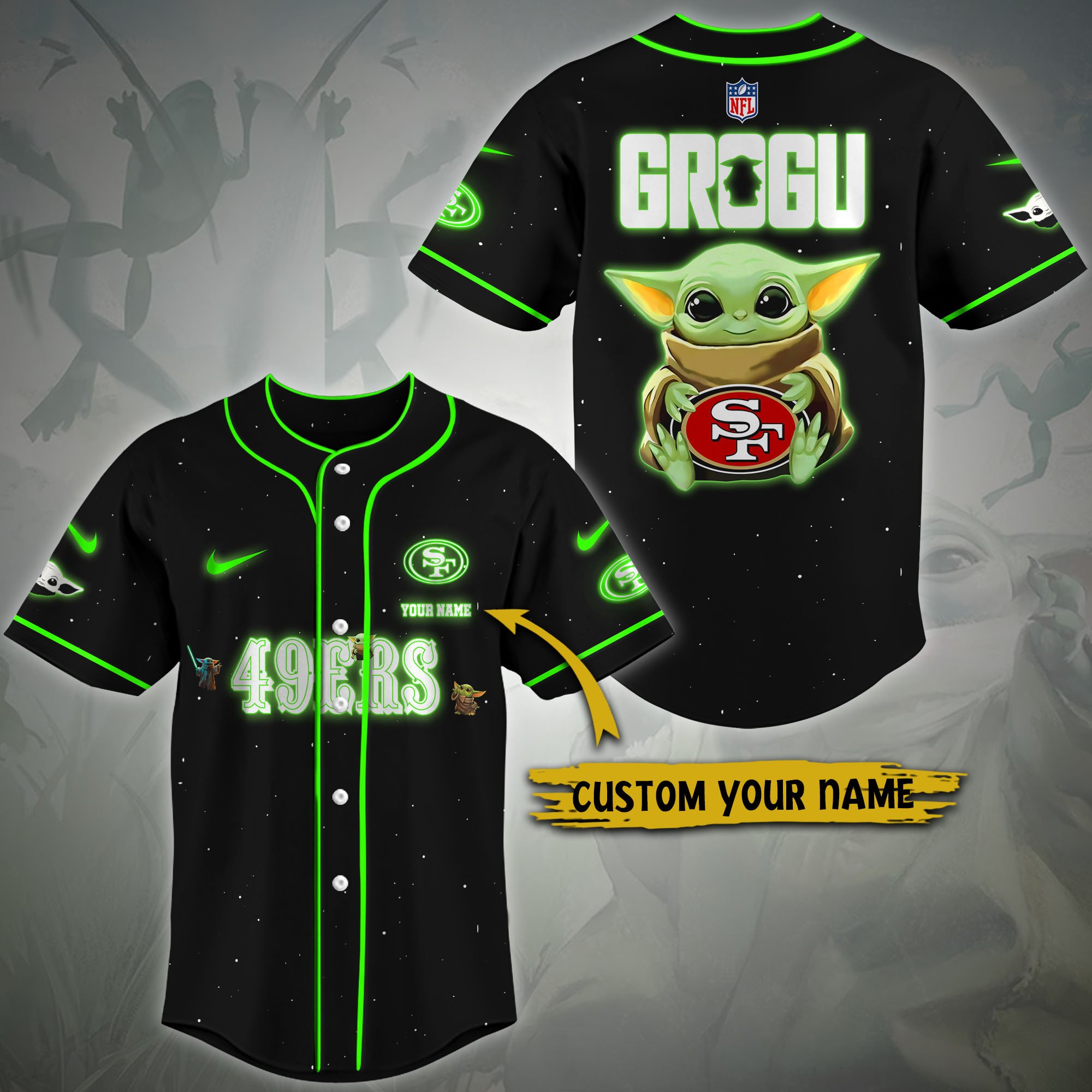 Alternative view of San Francisco 49ers Baseball Shirt Custom Name, Sport Team Shirt, Sport Gifts ETRG-0417188
