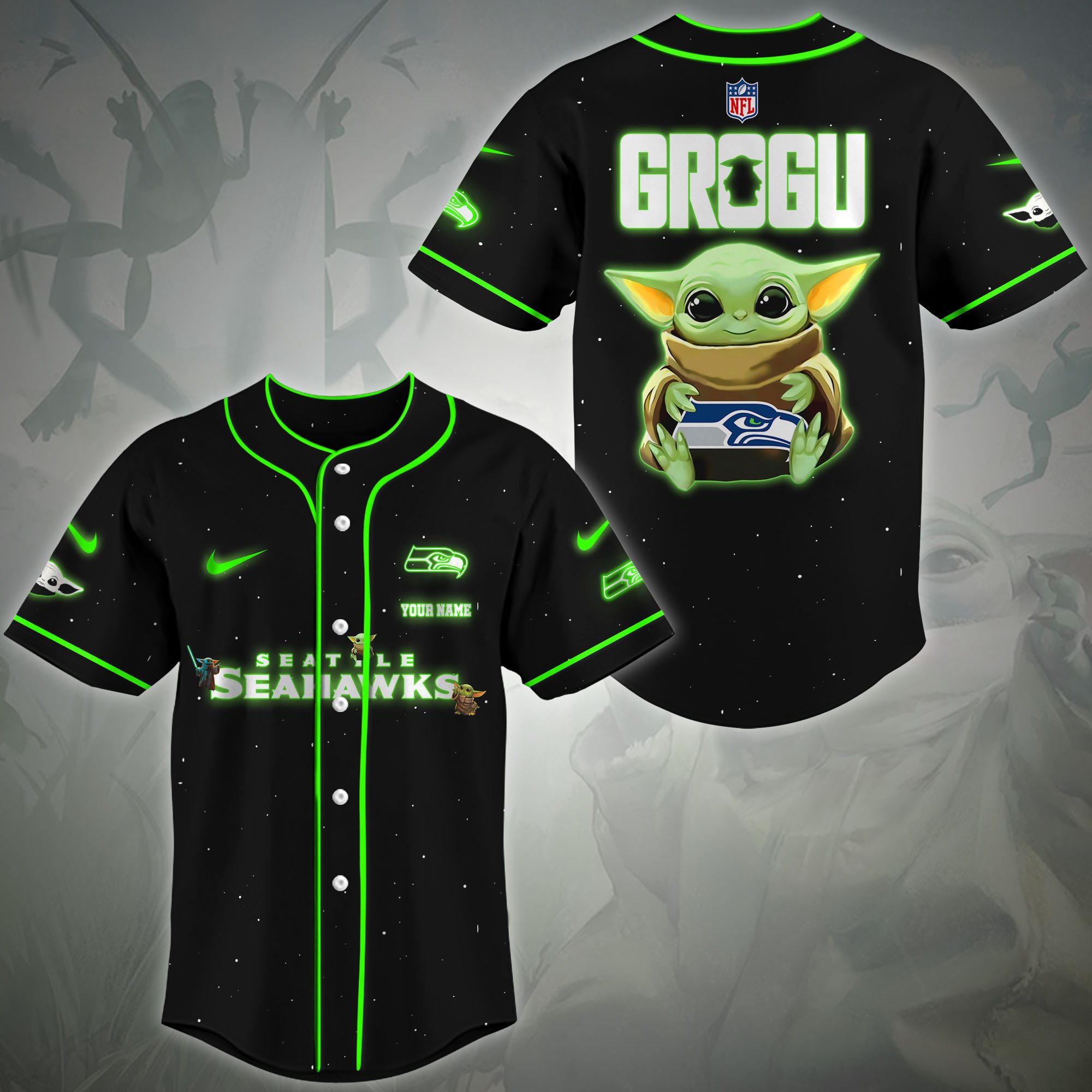 Seattle Seahawks Baseball Shirt Custom Name, Sport Team Shirt, Sport Gifts ETRG-0417188