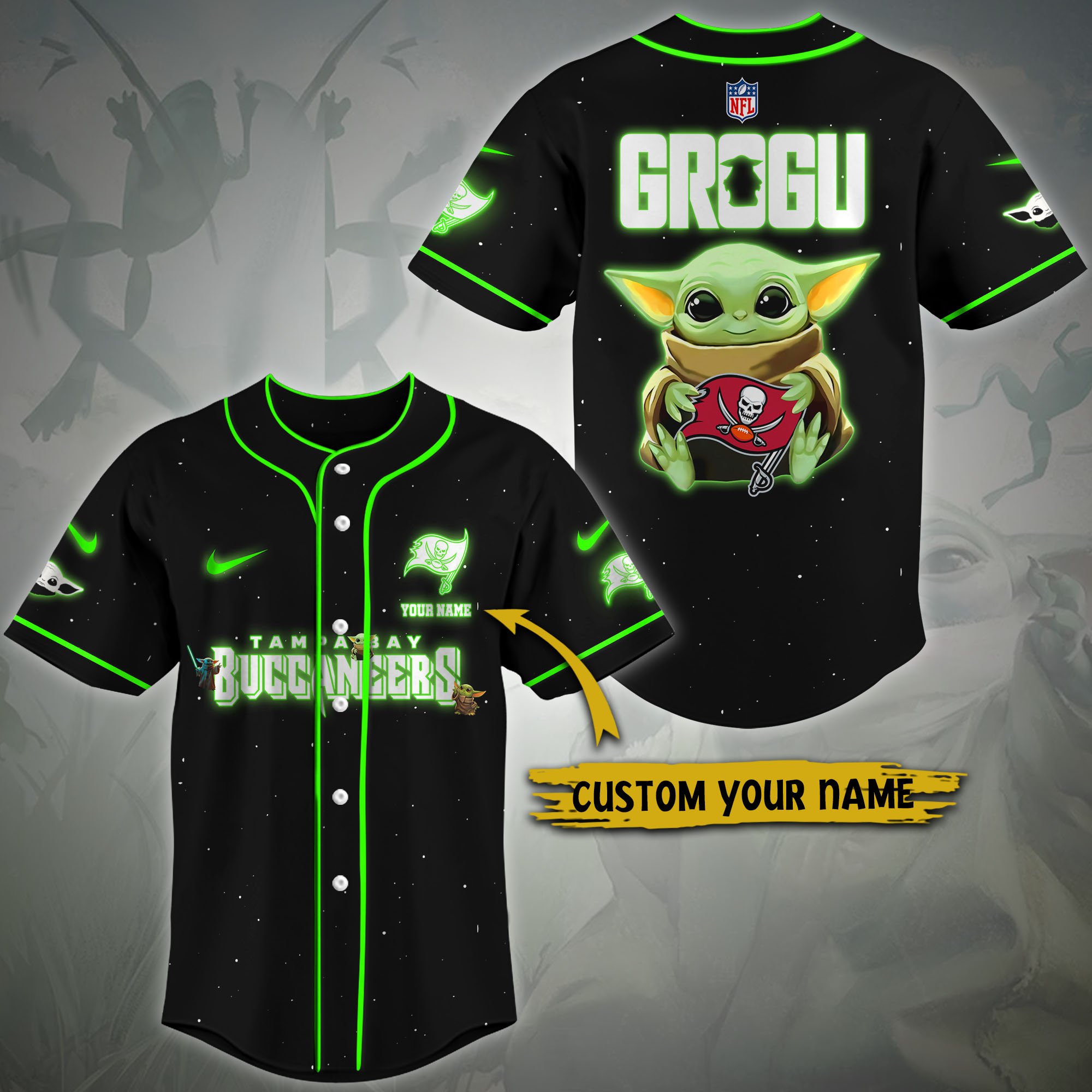 Alternative view of Tampa Bay Buccaneers Baseball Shirt Custom Name, Sport Team Shirt, Sport Gifts ETRG-0417188