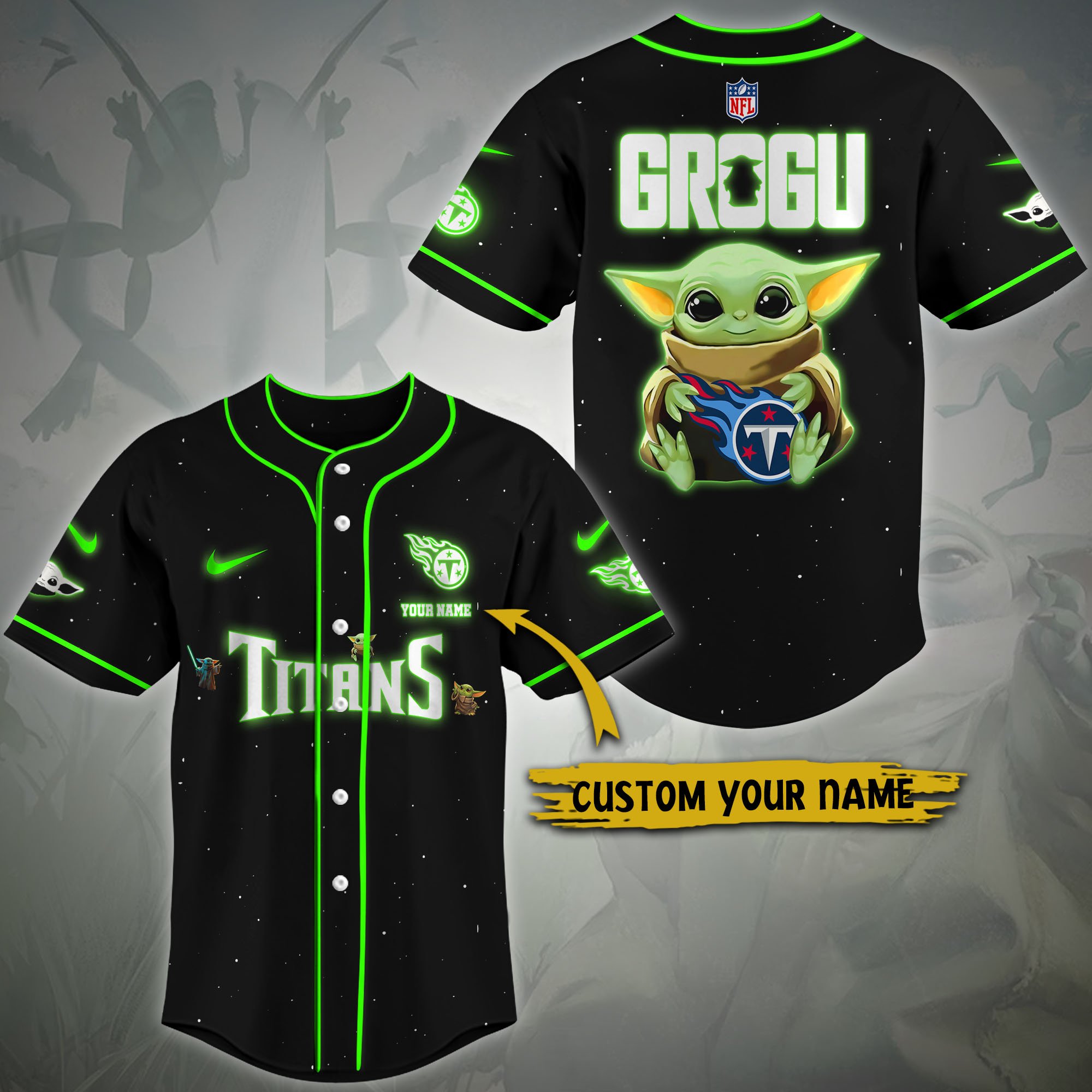 Alternative view of Tennessee Titans Baseball Shirt Custom Name, Sport Team Shirt, Sport Gifts ETRG-0417188