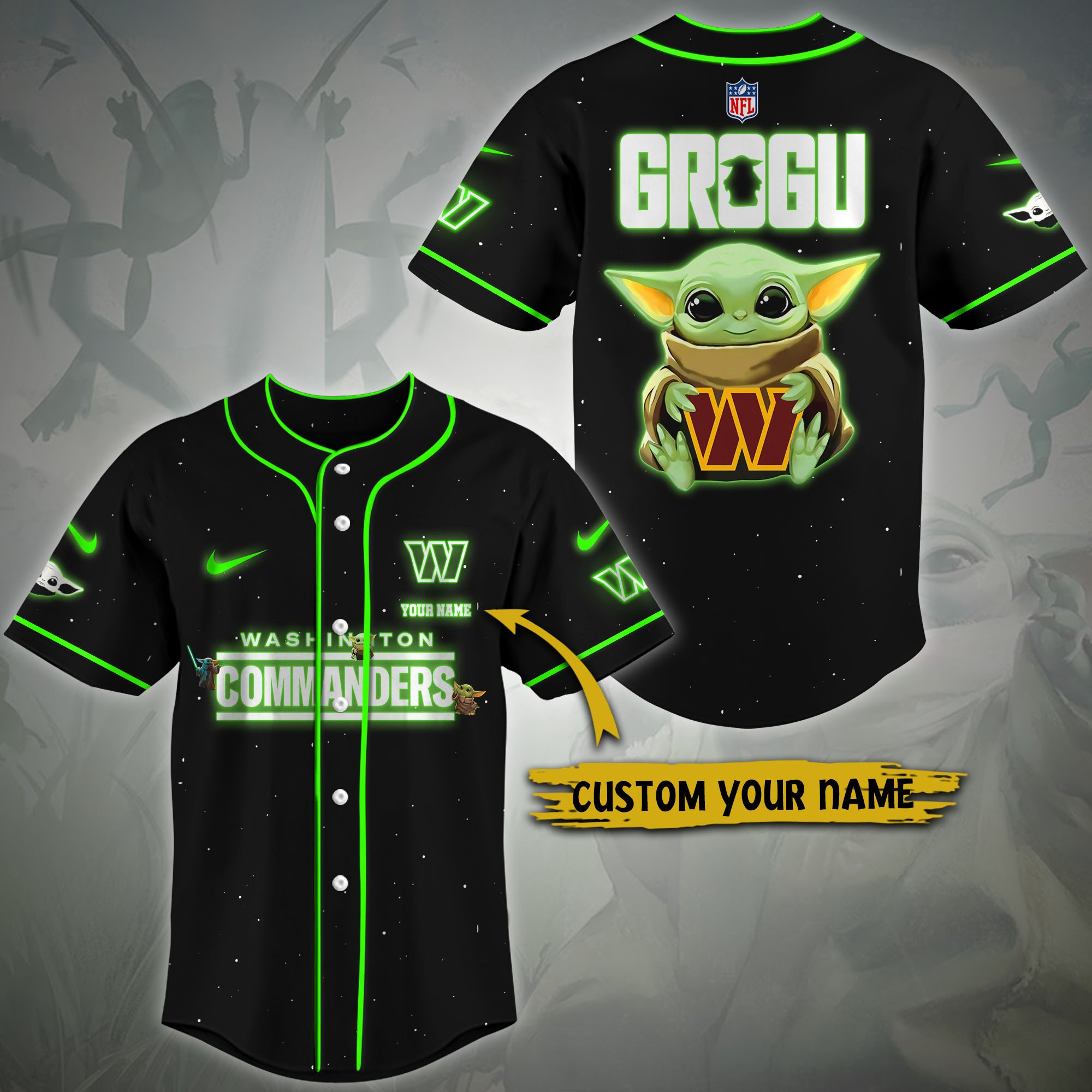 Alternative view of Washington Commanders Baseball Shirt Custom Name, Sport Team Shirt, Sport Gifts ETRG-0417188