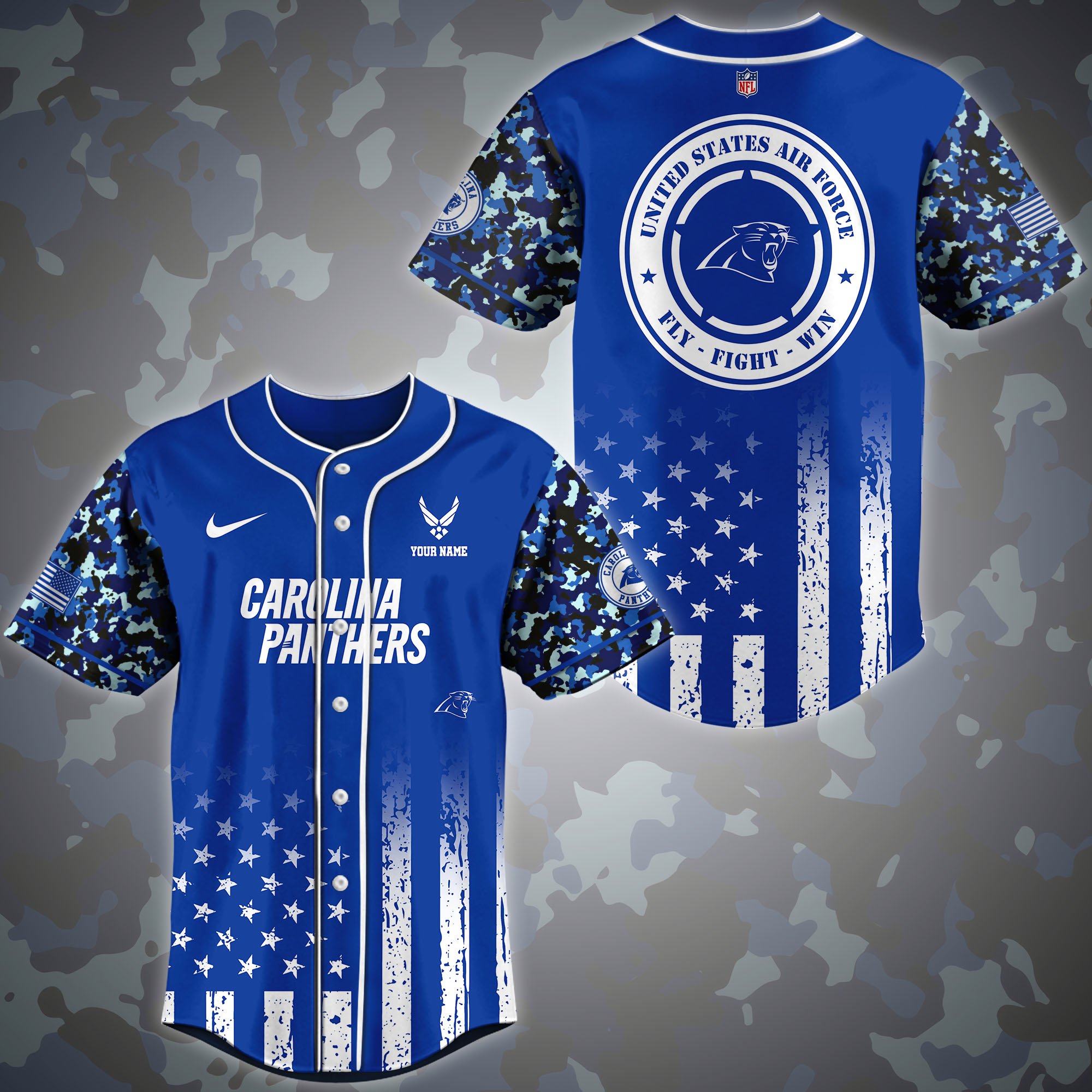 Carolina Panthers Baseball Shirt Custom Name, Sport Shirt For Fans, Fan Gifts ETRG-04191939