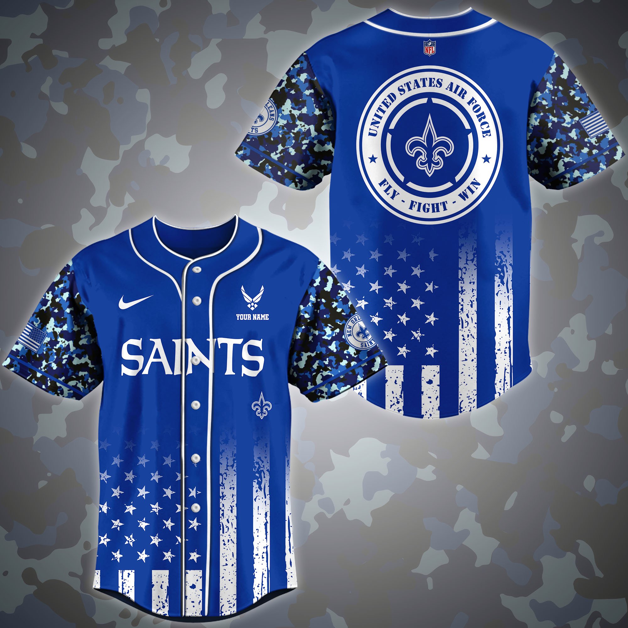 New Orleans Saints Baseball Shirt Custom Name, Sport Shirt For Fans, Fan Gifts ETRG-04191939