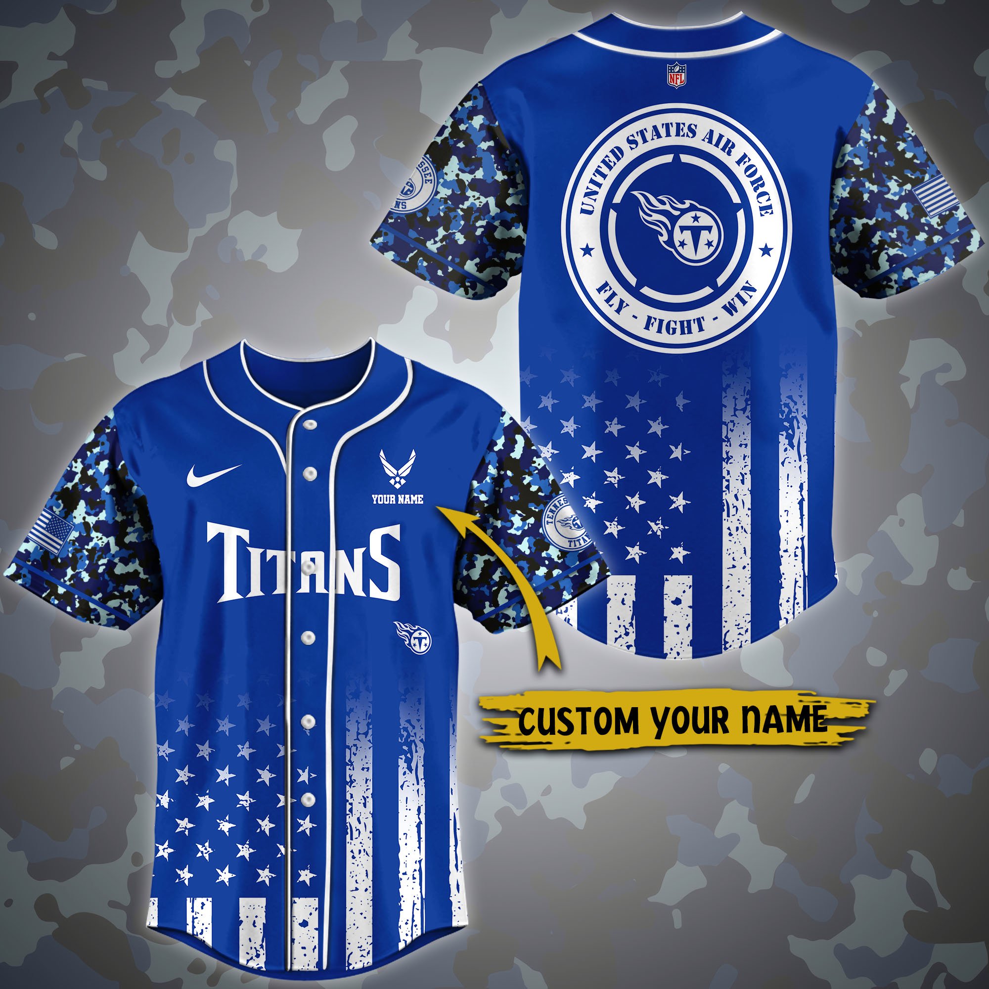 Alternative view of Tennessee Titans Baseball Shirt Custom Name, Sport Shirt For Fans, Fan Gifts ETRG-04191939