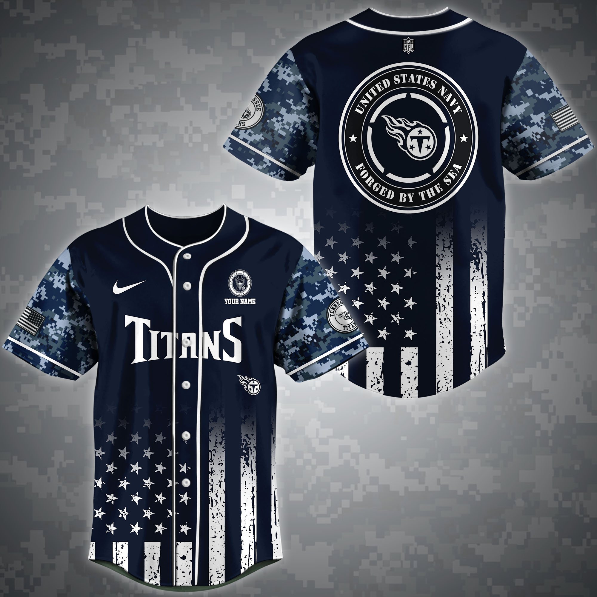 Tennessee Titans Baseball Shirt Custom Name, Sport Team And Navy Shirt, Fan Gifts ETRG-04191943