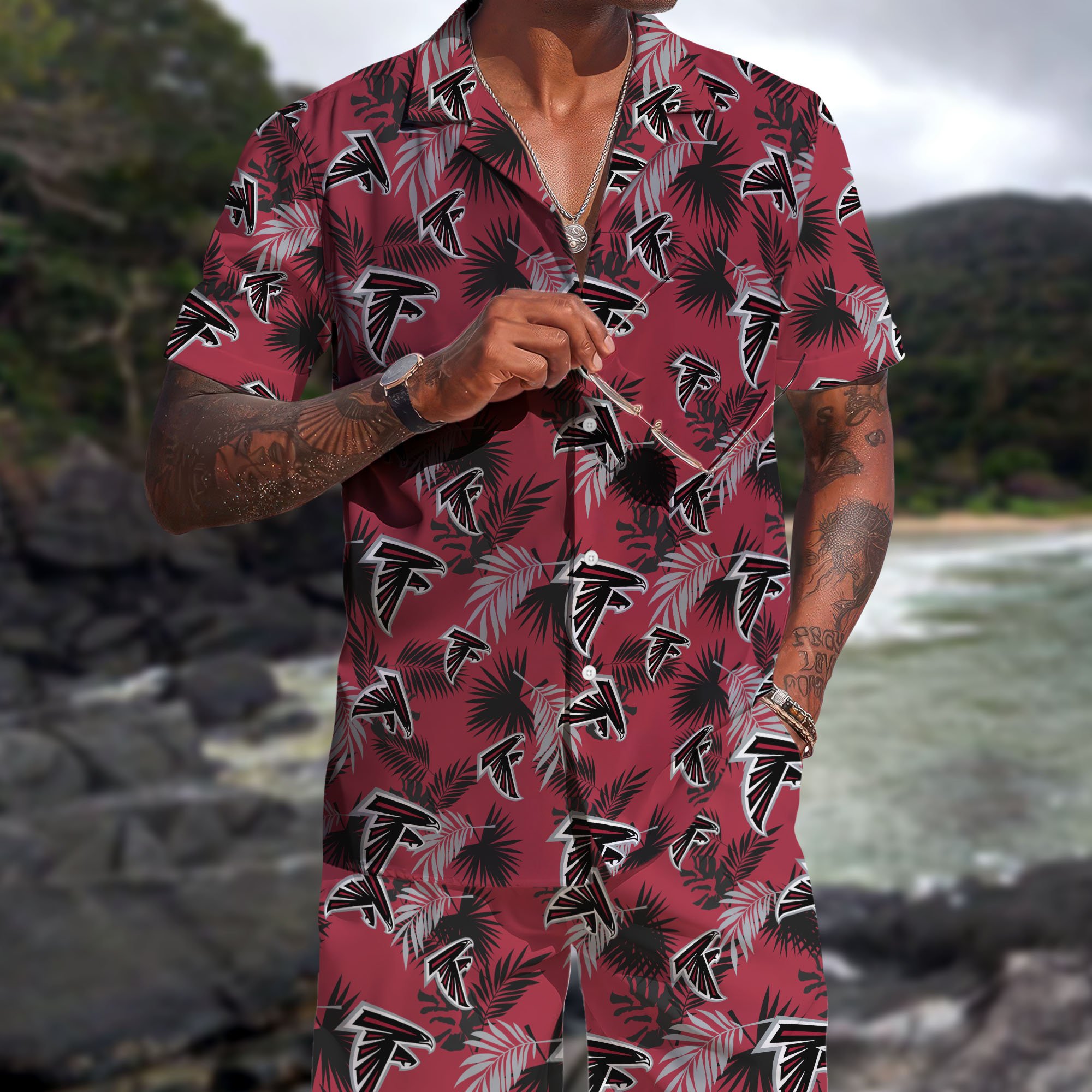 Atlanta Falcons Hawaiian Shorts Set  2025 Version, Hawaiian Shirts, Sports Shorts, Gifts For Fan EHIVM-0204668