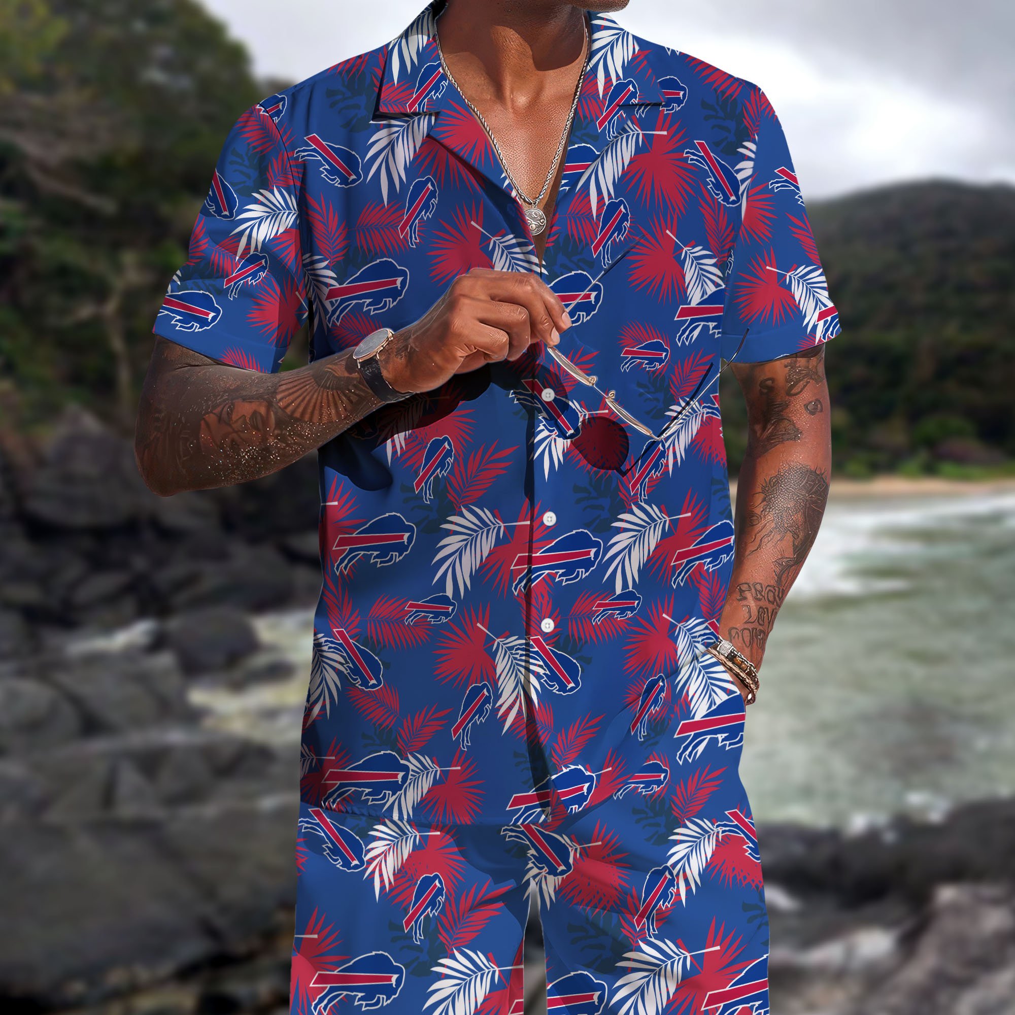 Buffalo Bills Hawaiian Shorts Set  2025 Version, Hawaiian Shirts, Sports Shorts, Gifts For Fan EHIVM-0204668