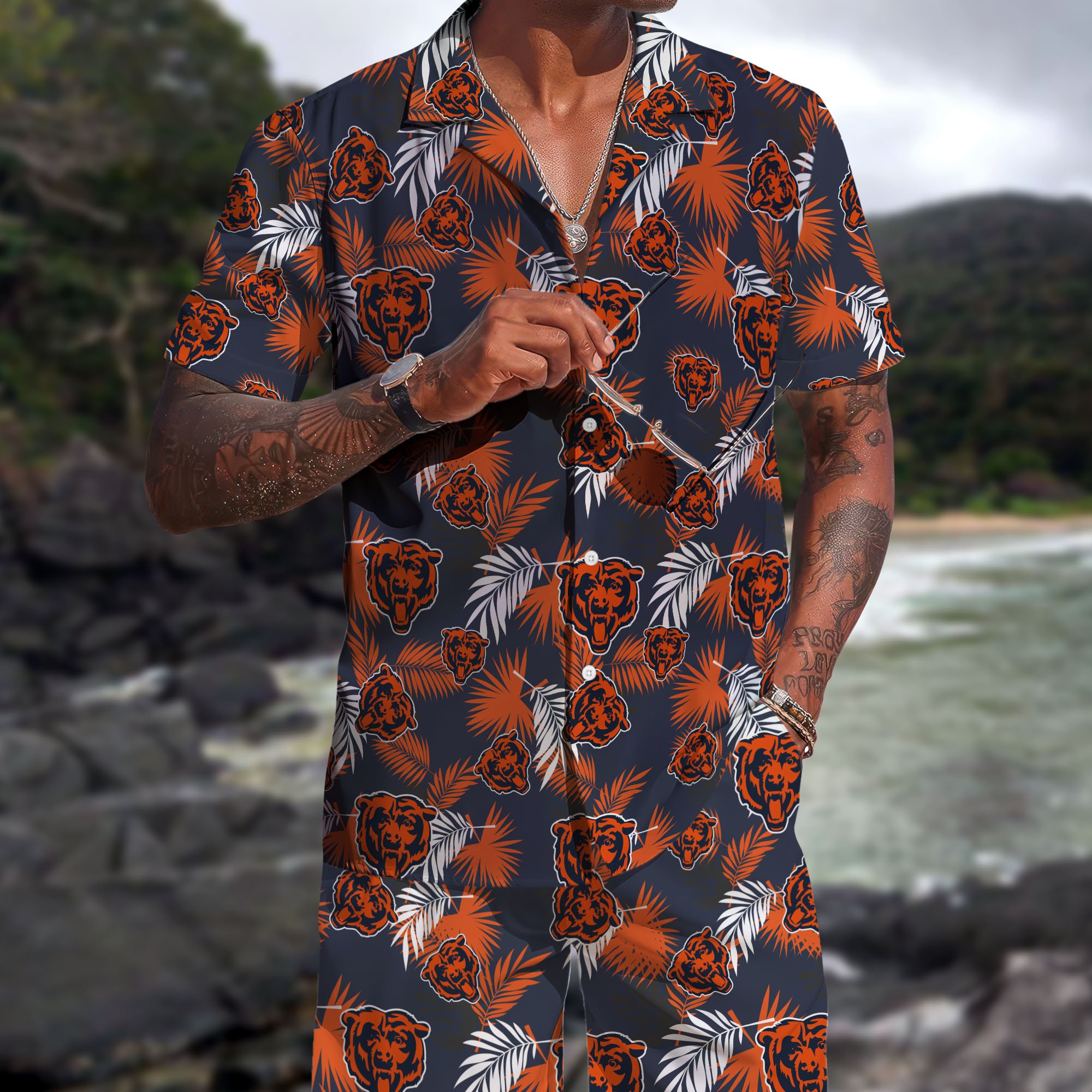 Chicago Bears Hawaiian Shorts Set  2025 Version, Hawaiian Shirts, Sports Shorts, Gifts For Fan EHIVM-0204668