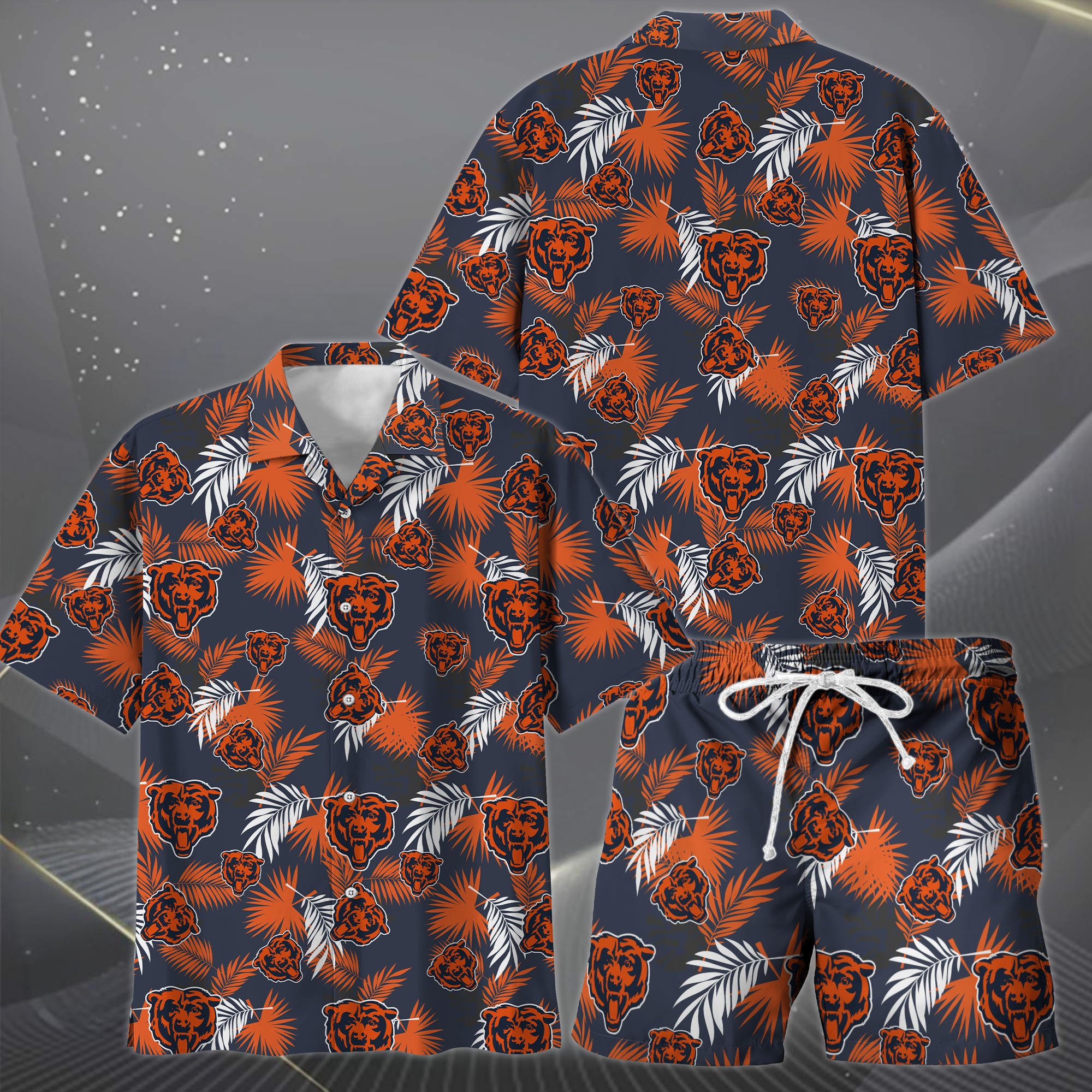 Alternative view of Chicago Bears Hawaiian Shorts Set  2025 Version, Hawaiian Shirts, Sports Shorts, Gifts For Fan EHIVM-0204668