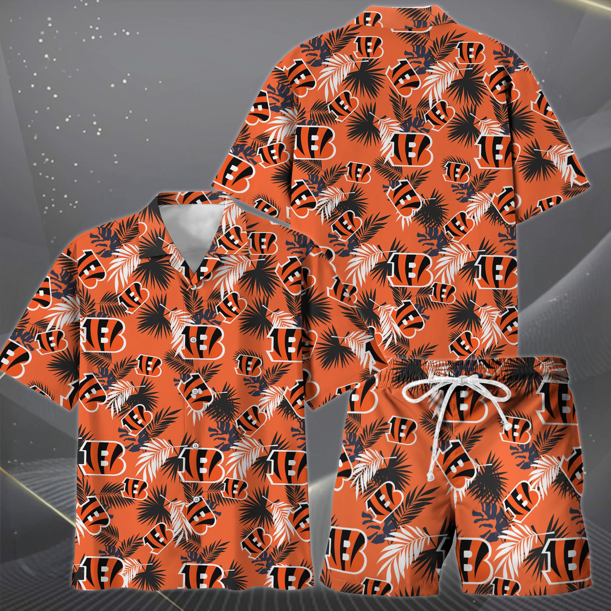 Alternative view of Cincinnati Bengals Hawaiian Shorts Set  2025 Version, Hawaiian Shirts, Sports Shorts, Gifts For Fan EHIVM-0204668