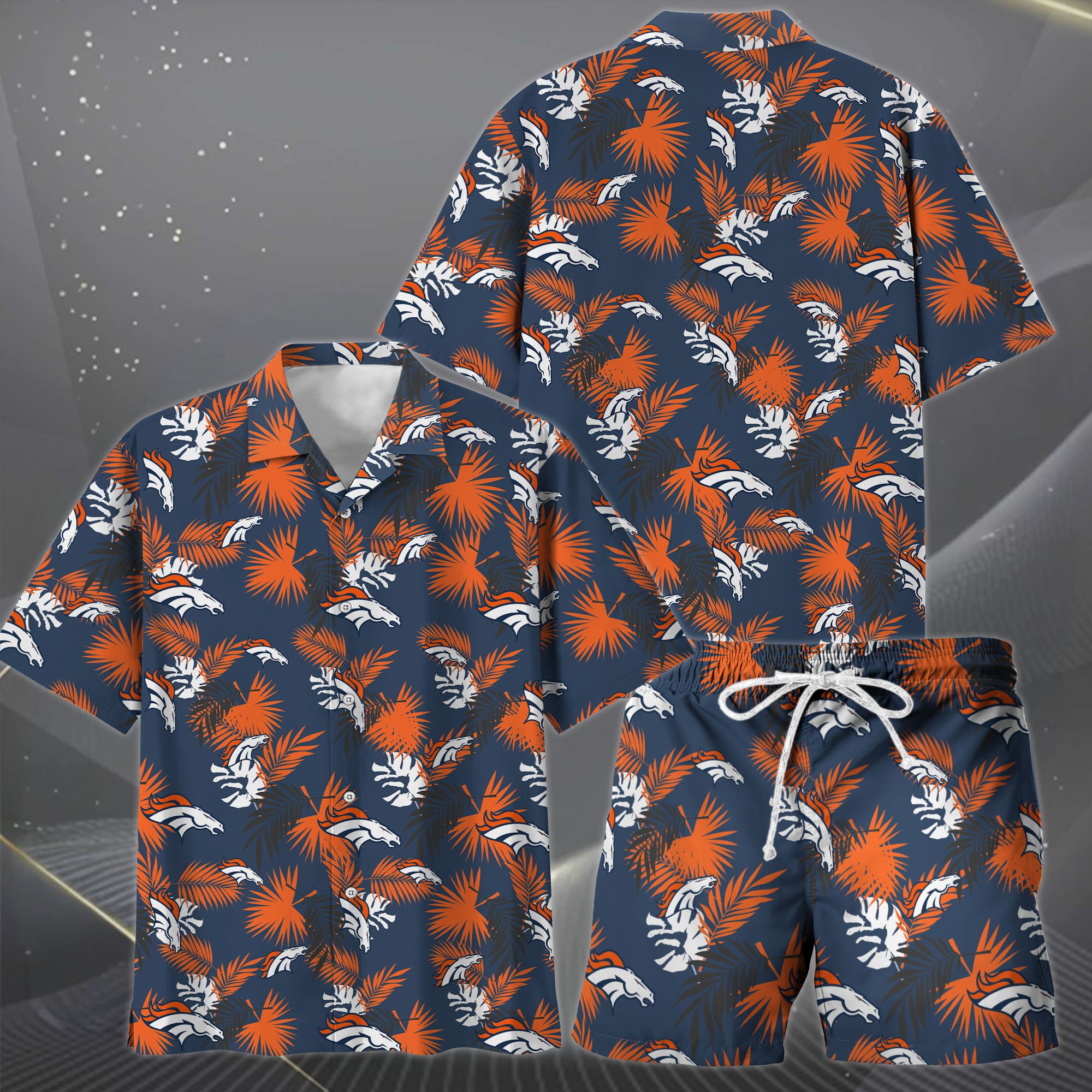 Alternative view of Denver Broncos Hawaiian Shorts Set  2025 Version, Hawaiian Shirts, Sports Shorts, Gifts For Fan EHIVM-0204668