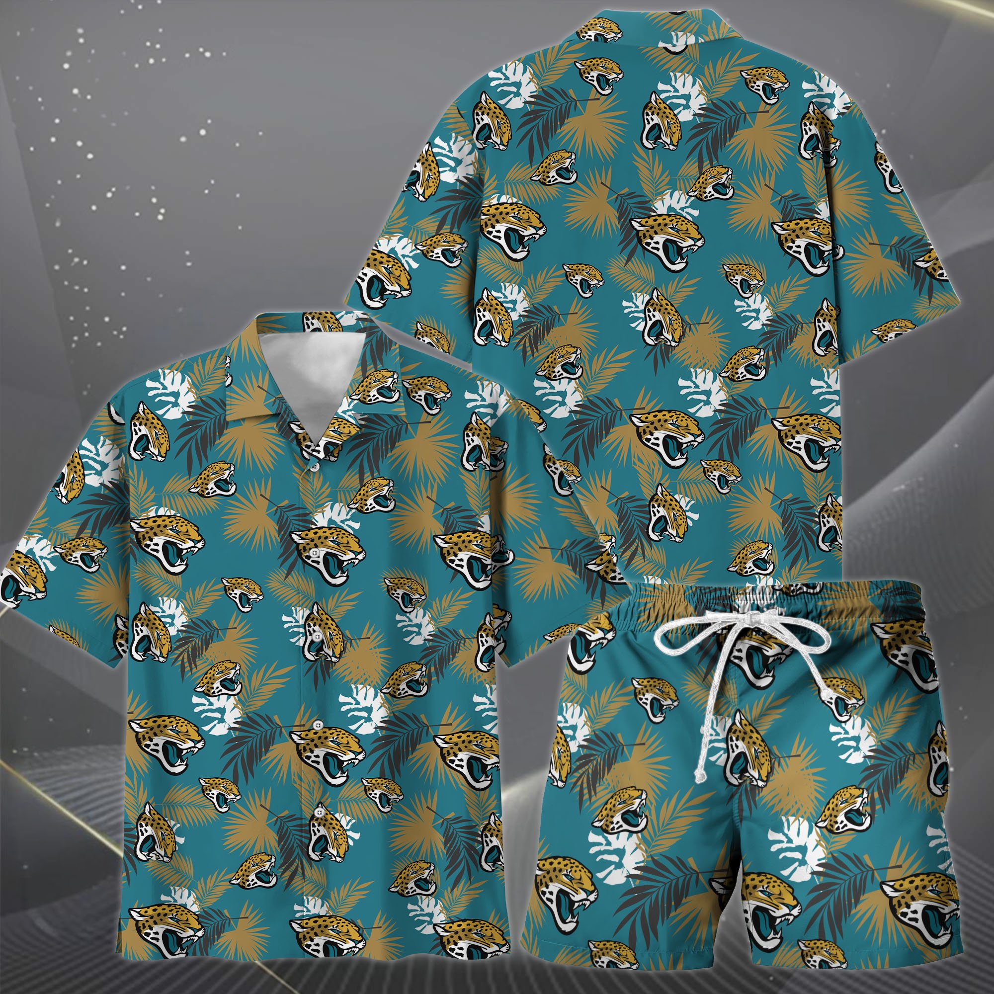 Alternative view of Jacksonville Jaguars Hawaiian Shorts Set  2025 Version, Hawaiian Shirts, Sports Shorts, Gifts For Fan EHIVM-0204668
