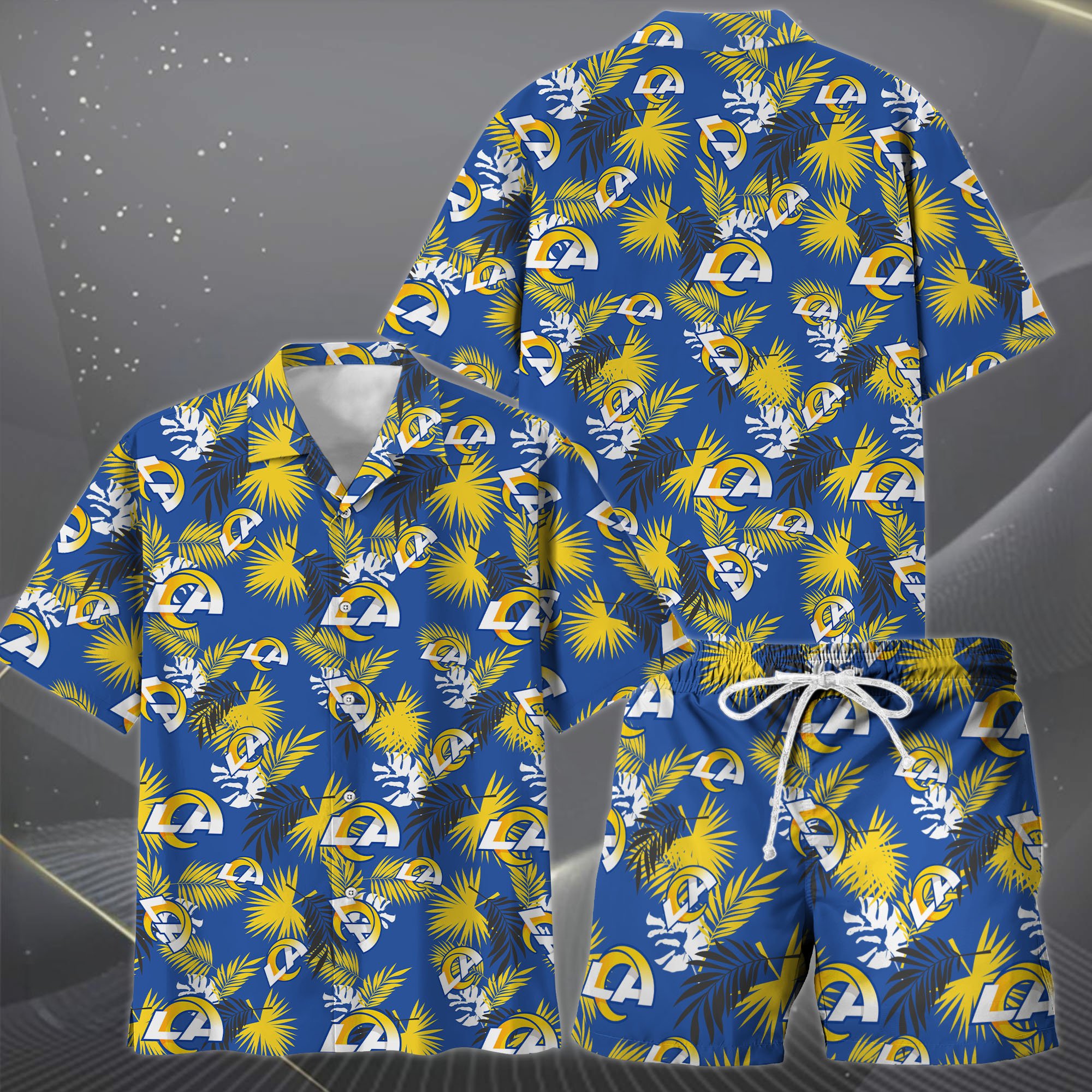 Alternative view of Los Angeles Rams Hawaiian Shorts Set  2025 Version, Hawaiian Shirts, Sports Shorts, Gifts For Fan EHIVM-0204668