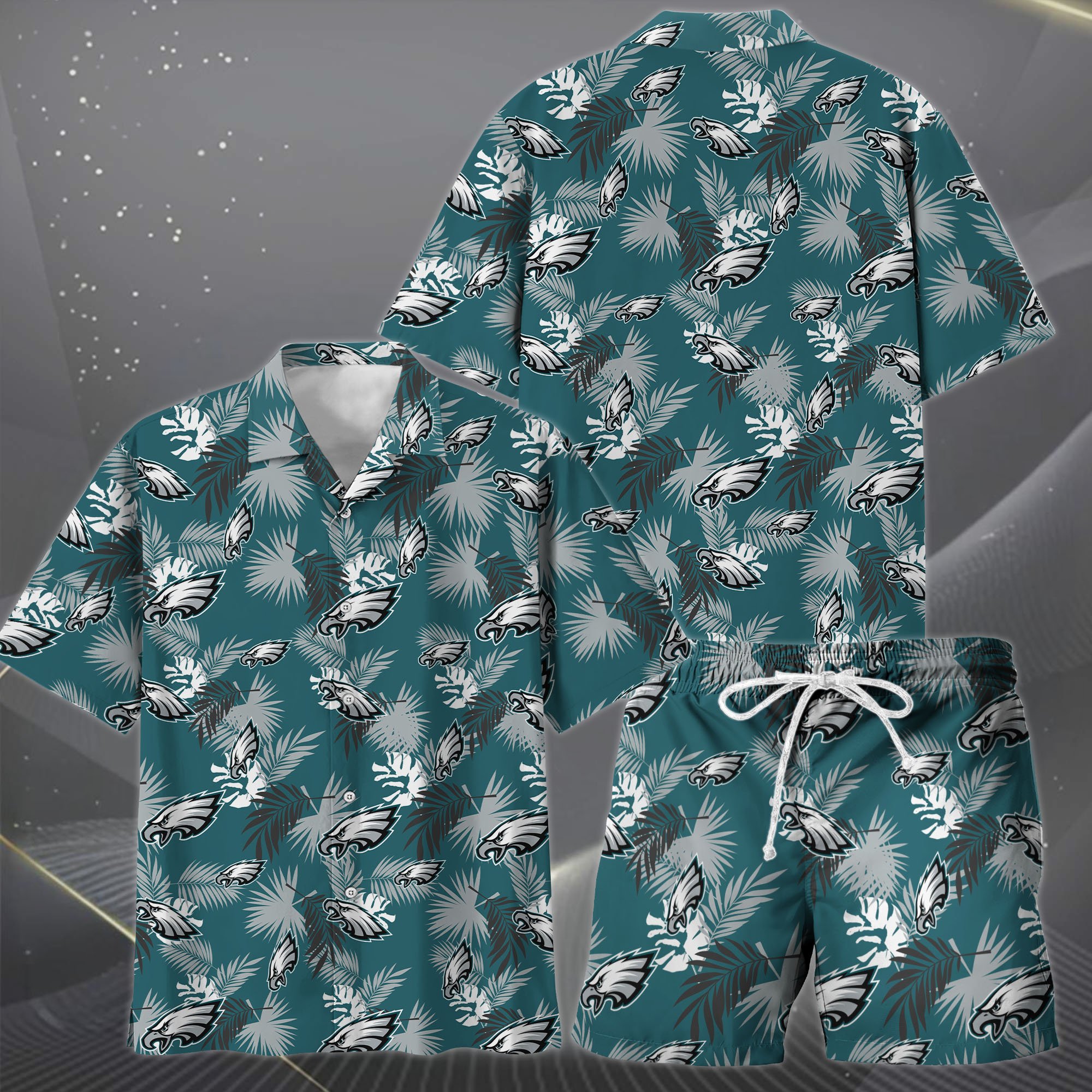 Alternative view of Philadelphia Eagles Hawaiian Shorts Set  2025 Version, Hawaiian Shirts, Sports Shorts, Gifts For Fan EHIVM-0204668