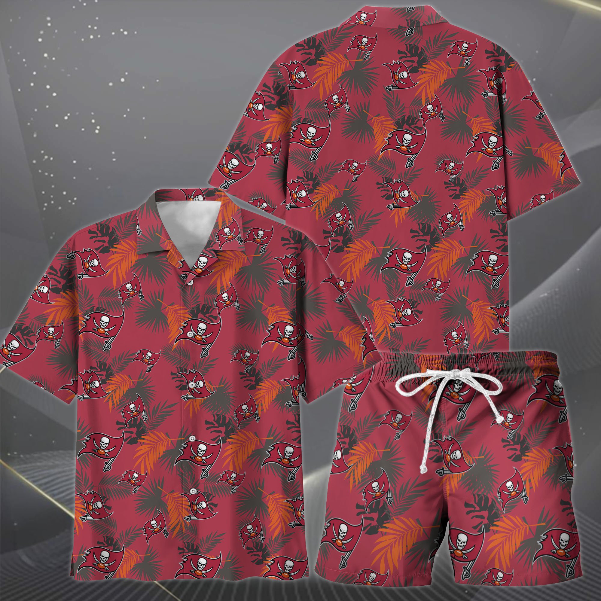 Alternative view of Tampa Bay Buccaneers Hawaiian Shorts Set  2025 Version, Hawaiian Shirts, Sports Shorts, Gifts For Fan EHIVM-0204668
