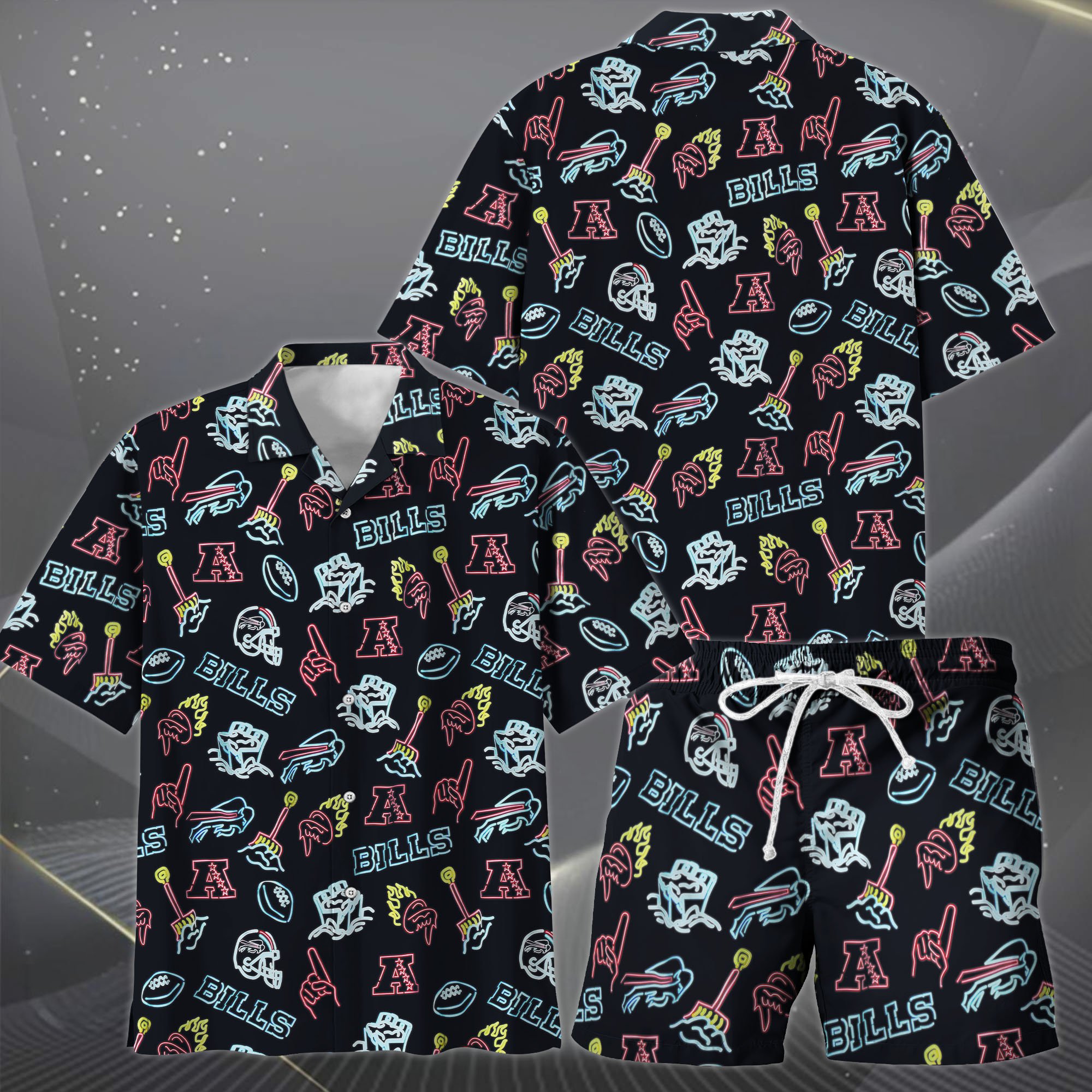 Alternative view of Buffalo Bills Hawaiian Shorts Set  2025 Version, Hawaiian Shirts, Sports Shorts, Gifts For Fan EHIVM-03281511