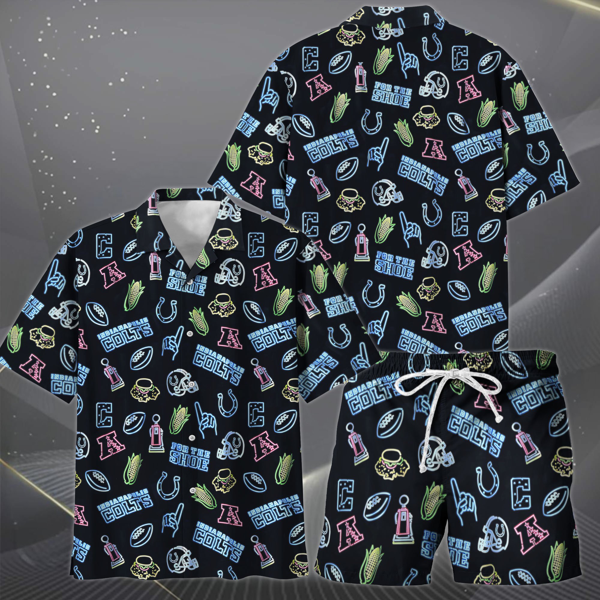 Alternative view of Indianapolis Colts Hawaiian Shorts Set  2025 Version, Hawaiian Shirts, Sports Shorts, Gifts For Fan EHIVM-03281511