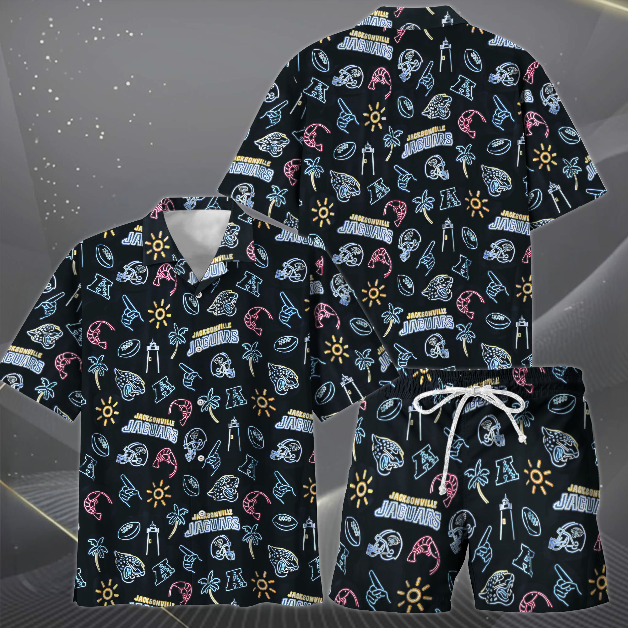 Alternative view of Jacksonville Jaguars Hawaiian Shorts Set  2025 Version, Hawaiian Shirts, Sports Shorts, Gifts For Fan EHIVM-03281511