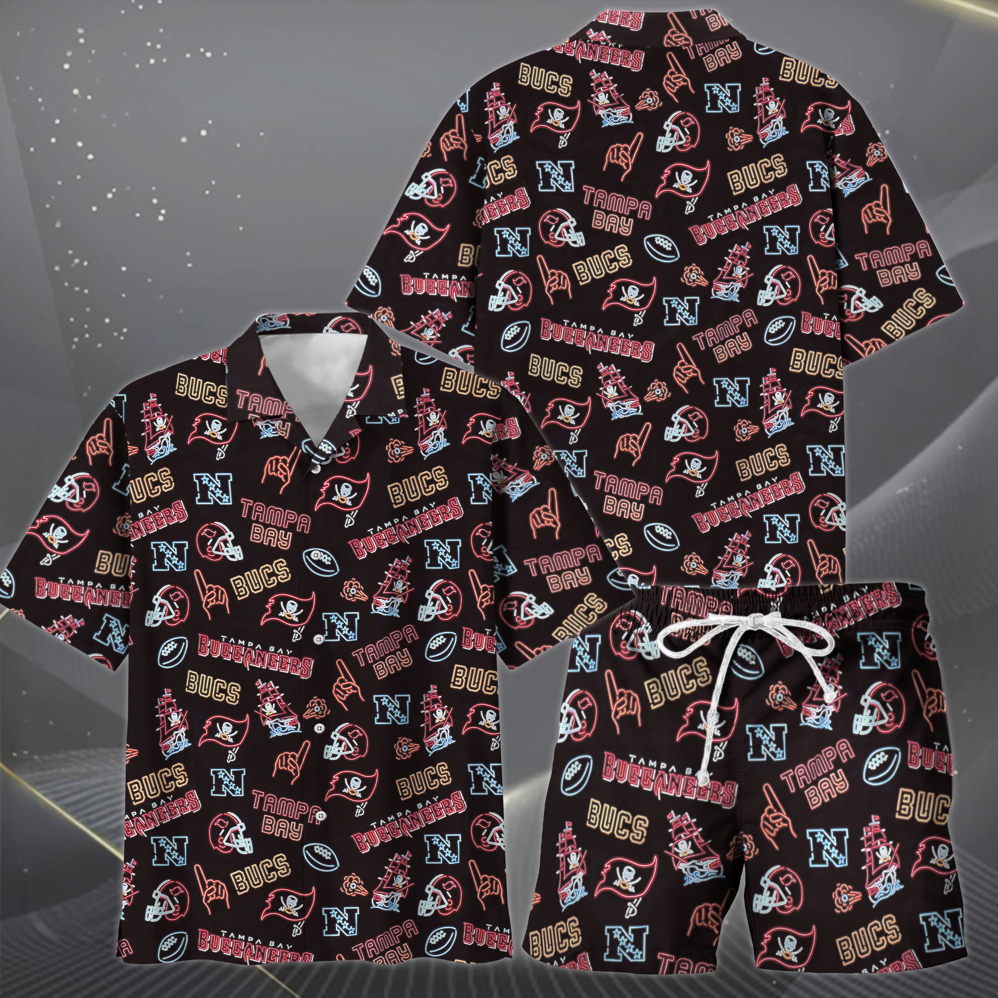 Alternative view of Tampa Bay Buccaneers Hawaiian Shorts Set  2025 Version, Hawaiian Shirts, Sports Shorts, Gifts For Fan EHIVM-03281511