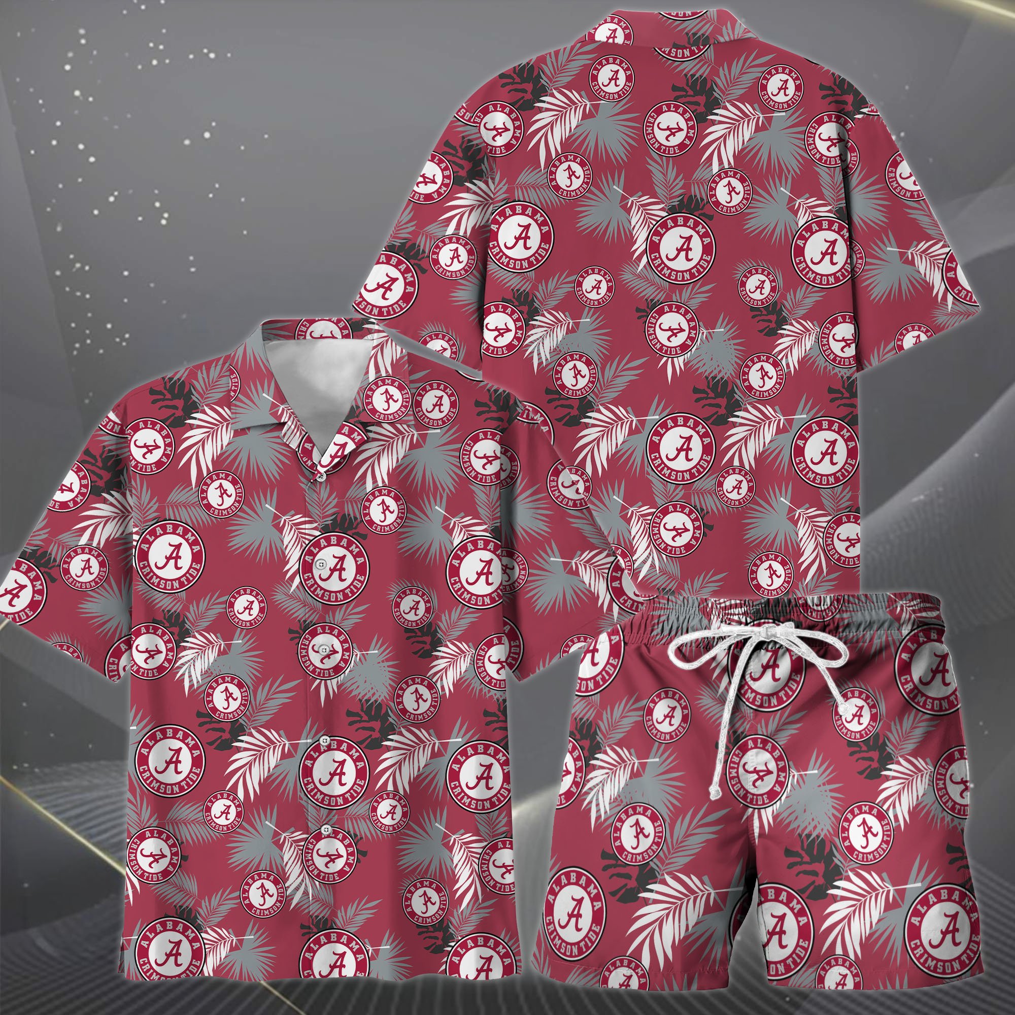 Alternative view of Alabama Crimson Tide Hawaiian Shorts Set  2025 Version, Hawaiian Shirts, Sports Shorts, Gifts For Fan EHIVM-04171878