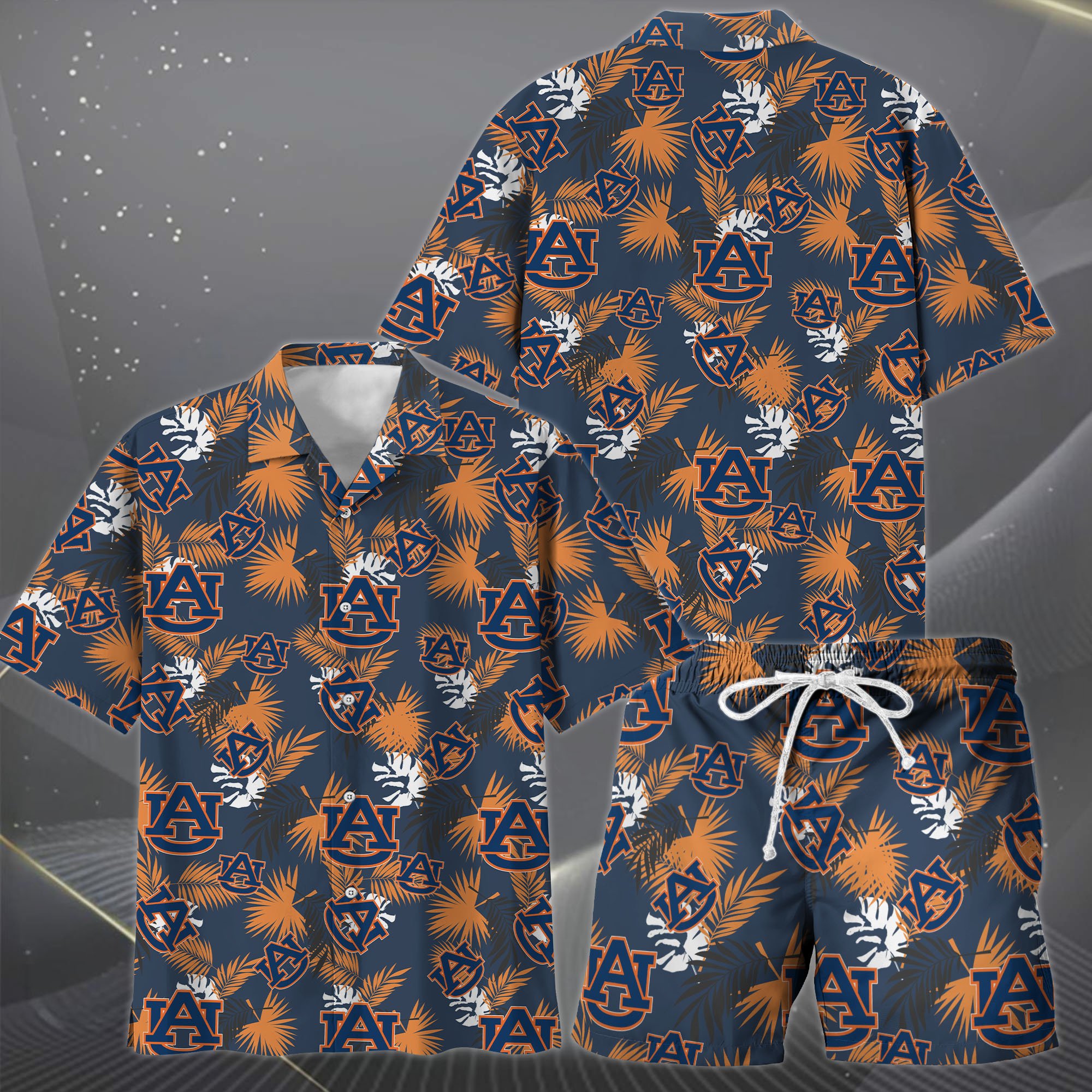 Alternative view of Auburn Tigers Hawaiian Shorts Set  2025 Version, Hawaiian Shirts, Sports Shorts, Gifts For Fan EHIVM-04171878