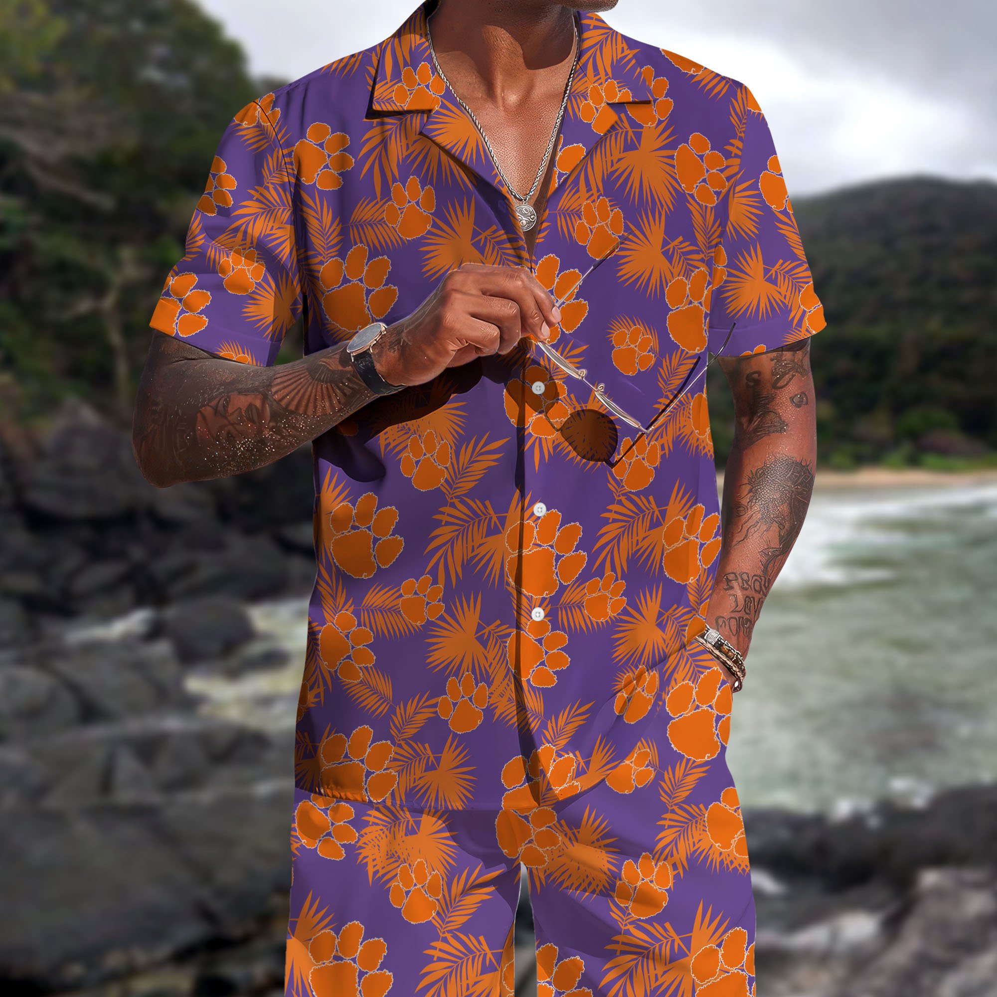 Clemson Tigers Hawaiian Shorts Set  2025 Version, Hawaiian Shirts, Sports Shorts, Gifts For Fan EHIVM-04171878