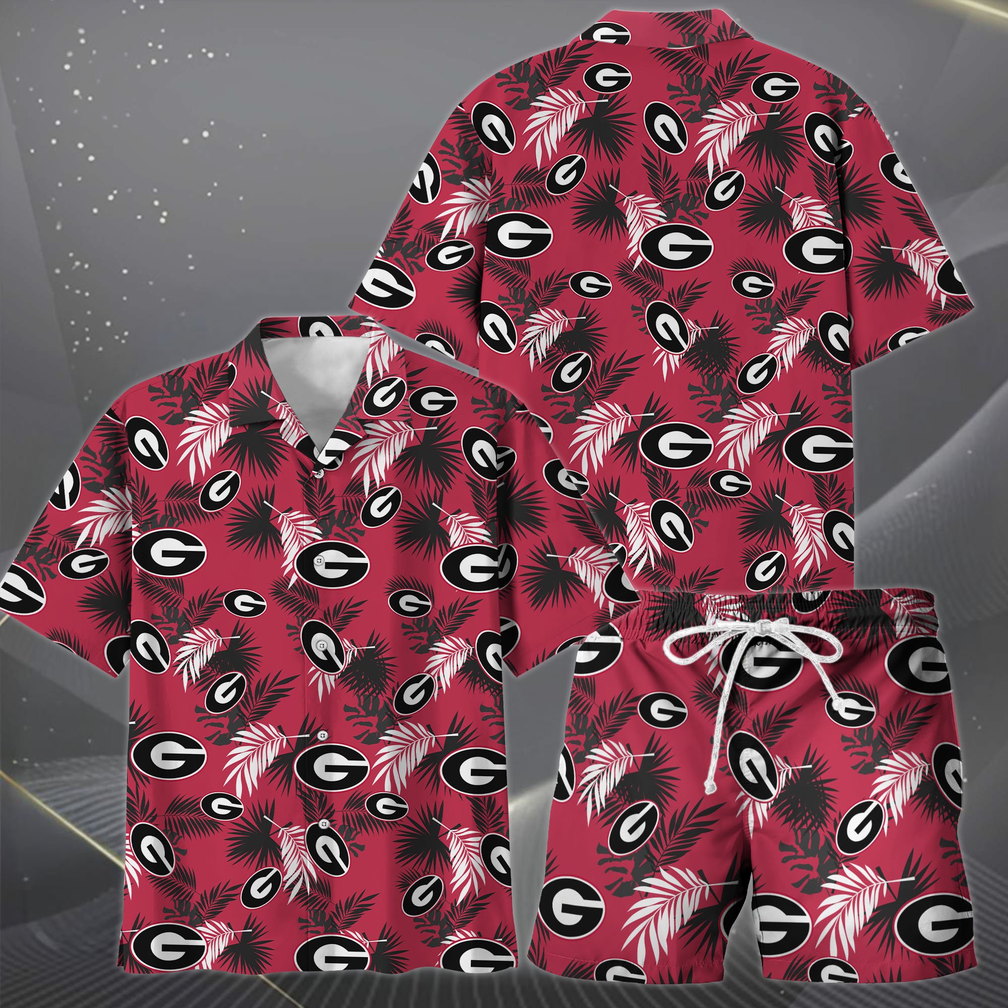 Alternative view of Georgia Bulldogs Hawaiian Shorts Set  2025 Version, Hawaiian Shirts, Sports Shorts, Gifts For Fan EHIVM-04171878