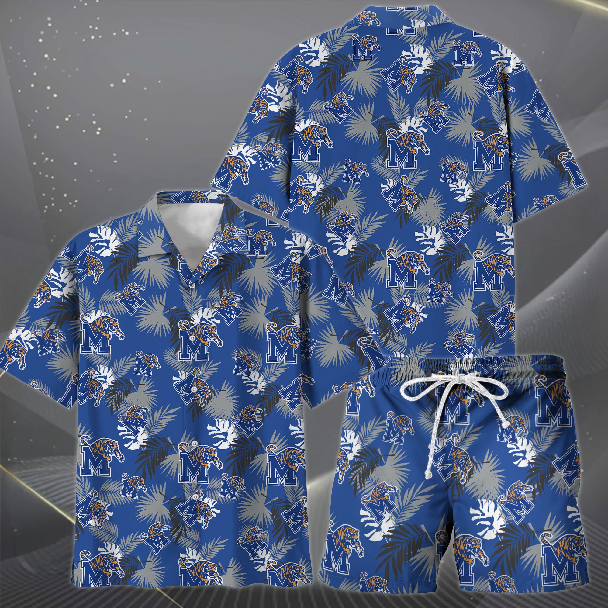 Alternative view of Memphis Tigers Hawaiian Shorts Set  2025 Version, Hawaiian Shirts, Sports Shorts, Gifts For Fan EHIVM-04171878