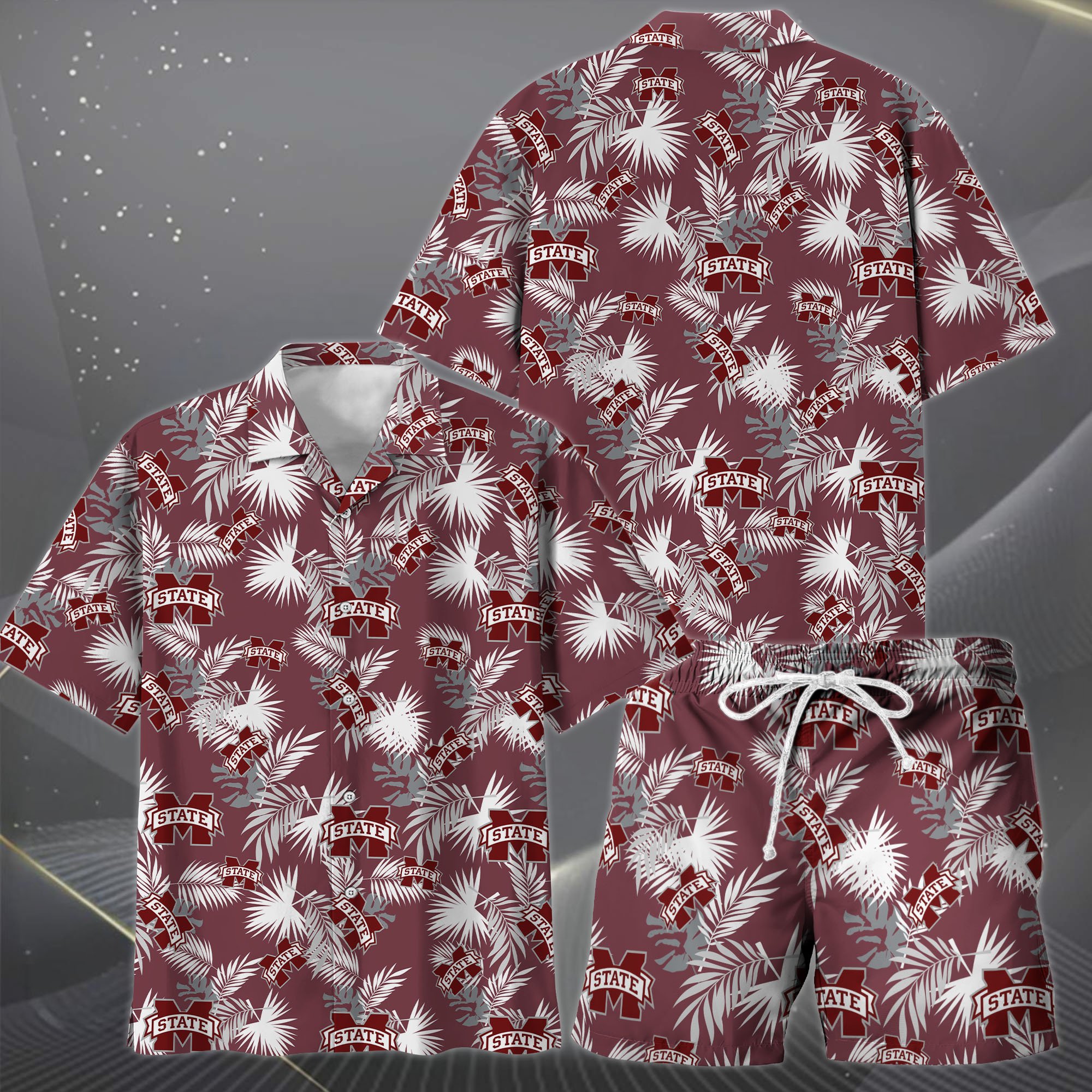 Alternative view of Mississippi State Bulldogs Hawaiian Shorts Set  2025 Version, Hawaiian Shirts, Sports Shorts, Gifts For Fan EHIVM-04171878
