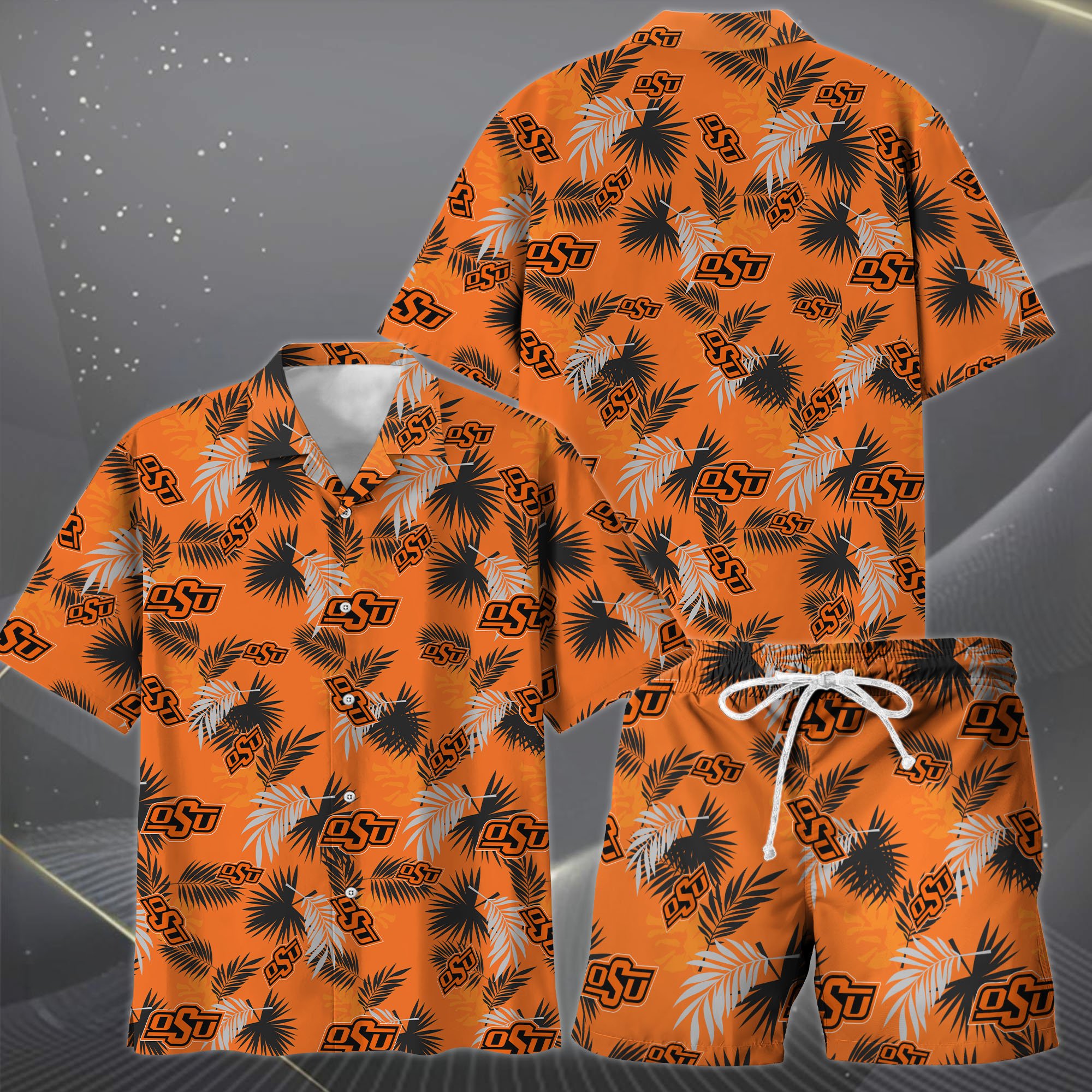 Alternative view of Oklahoma State Cowboys Hawaiian Shorts Set  2025 Version, Hawaiian Shirts, Sports Shorts, Gifts For Fan EHIVM-04171878