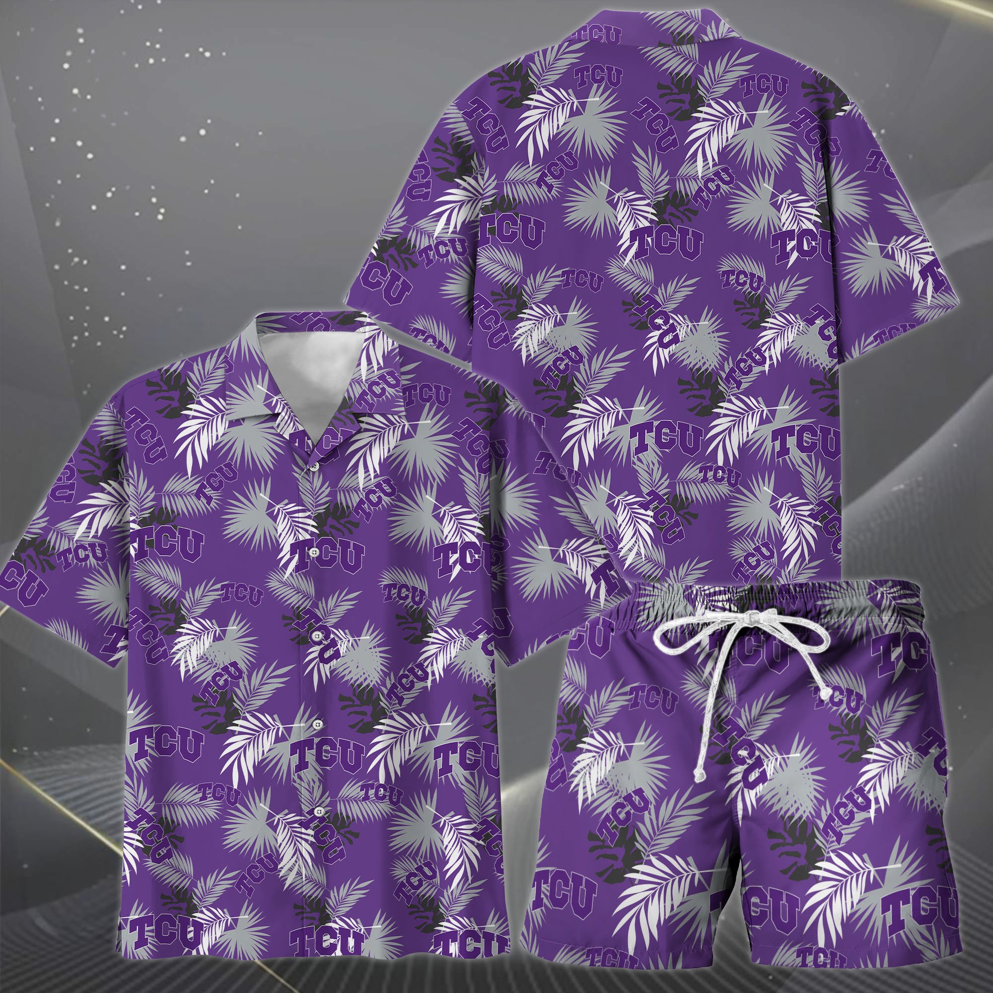 Alternative view of TCU Horned Frogs Hawaiian Shorts Set  2025 Version, Hawaiian Shirts, Sports Shorts, Gifts For Fan EHIVM-04171878