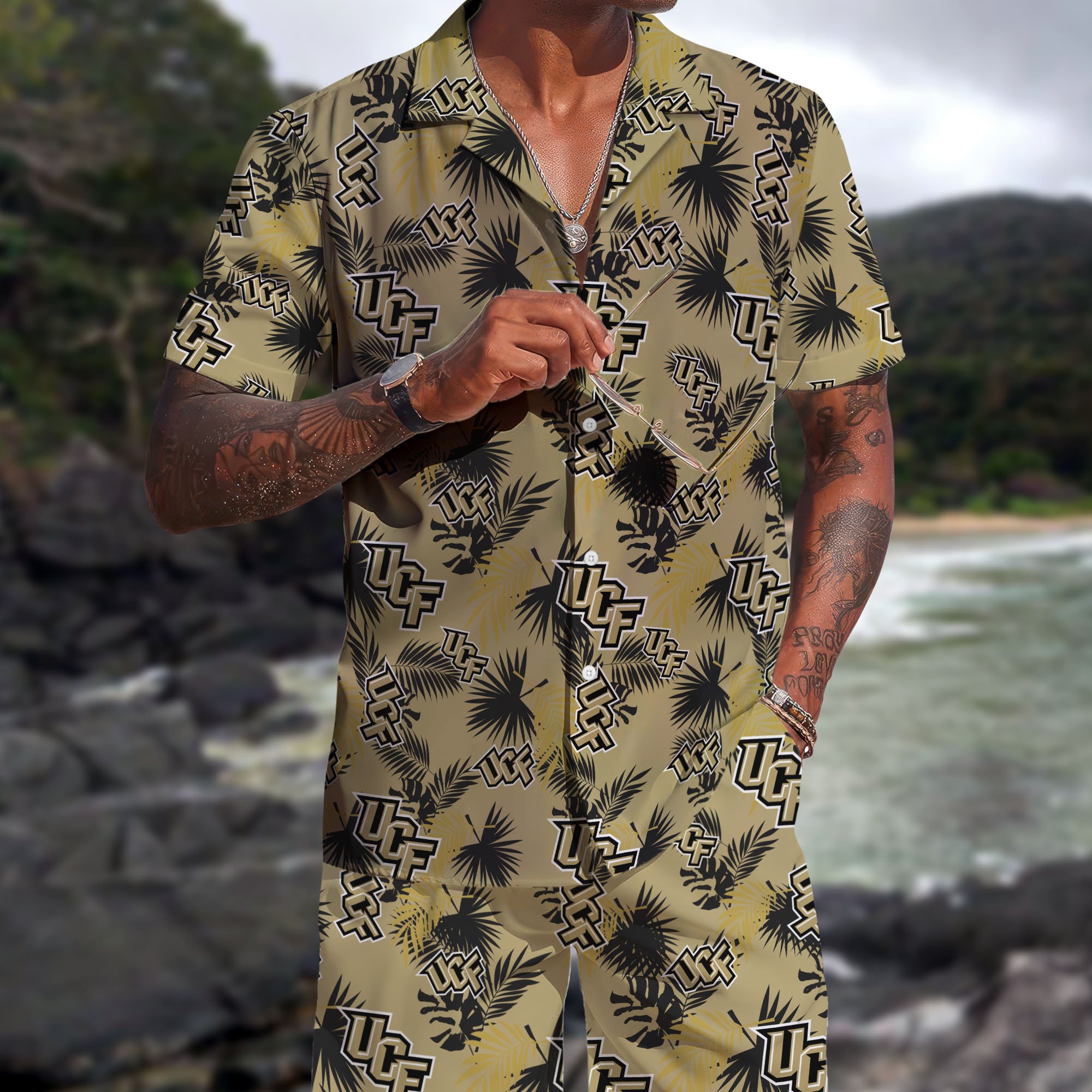 UCF Knights Hawaiian Shorts Set  2025 Version, Hawaiian Shirts, Sports Shorts, Gifts For Fan EHIVM-04171878