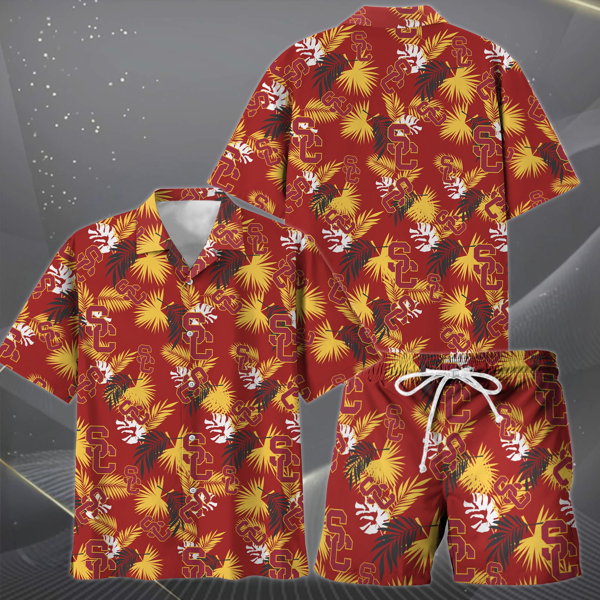 Alternative view of USC Trojans Hawaiian Shorts Set  2025 Version, Hawaiian Shirts, Sports Shorts, Gifts For Fan EHIVM-04171878