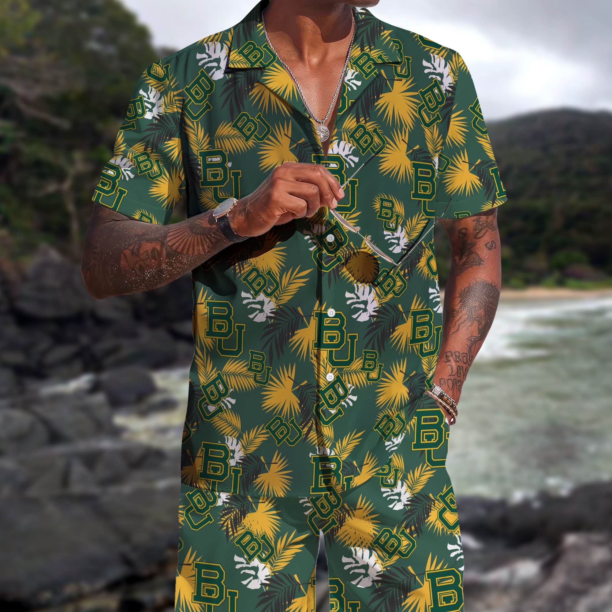 Baylor Bears Hawaiian Shorts Set  2025 Version, Hawaiian Shirts, Sports Shorts, Gifts For Fan EHIVM-04171878