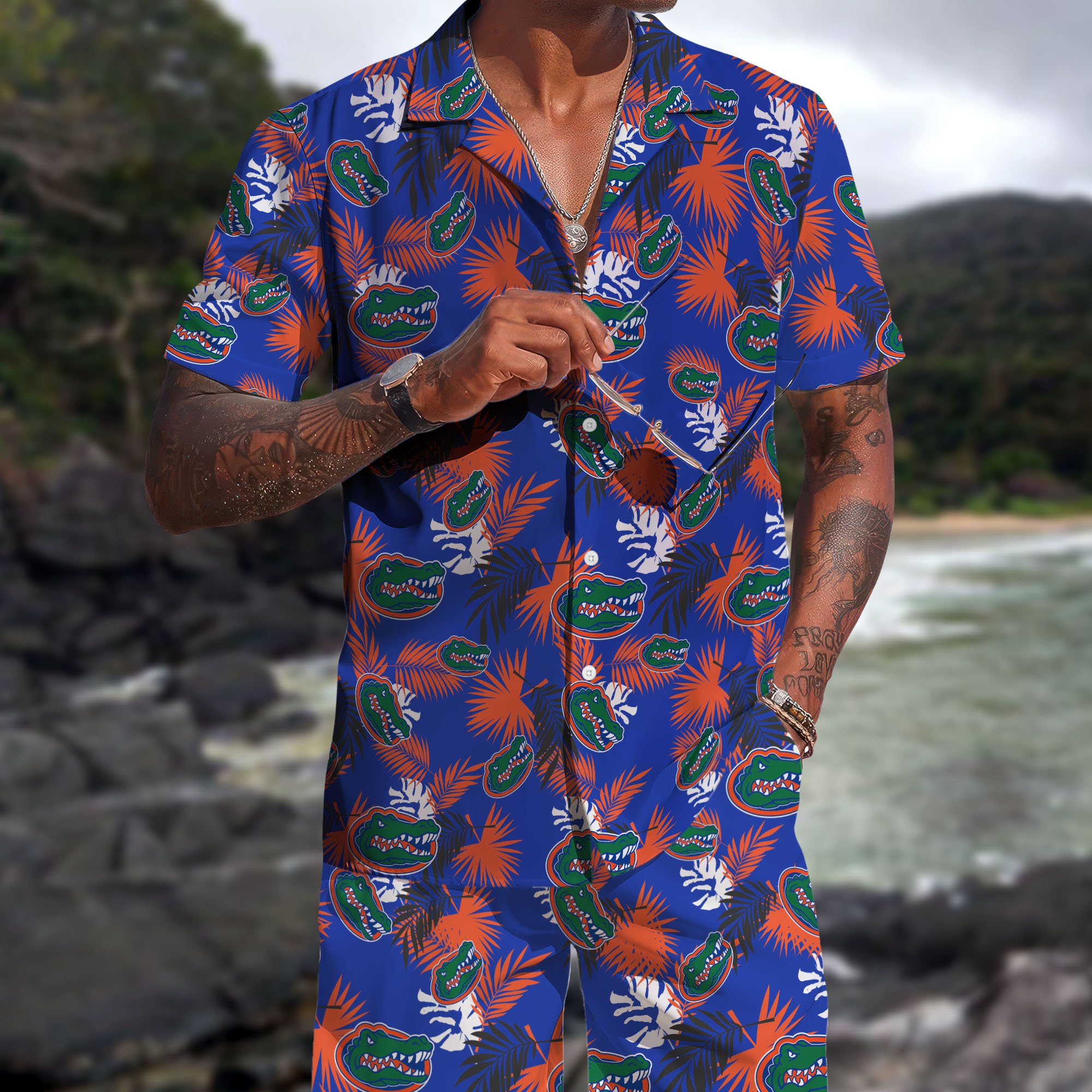 Florida Gators Hawaiian Shorts Set  2025 Version, Hawaiian Shirts, Sports Shorts, Gifts For Fan EHIVM-04171878