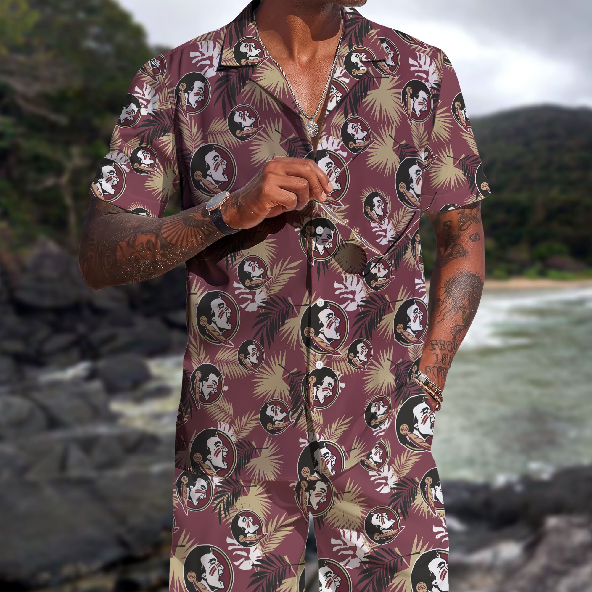 Florida State Seminoles Hawaiian Shorts Set  2025 Version, Hawaiian Shirts, Sports Shorts, Gifts For Fan EHIVM-04171878