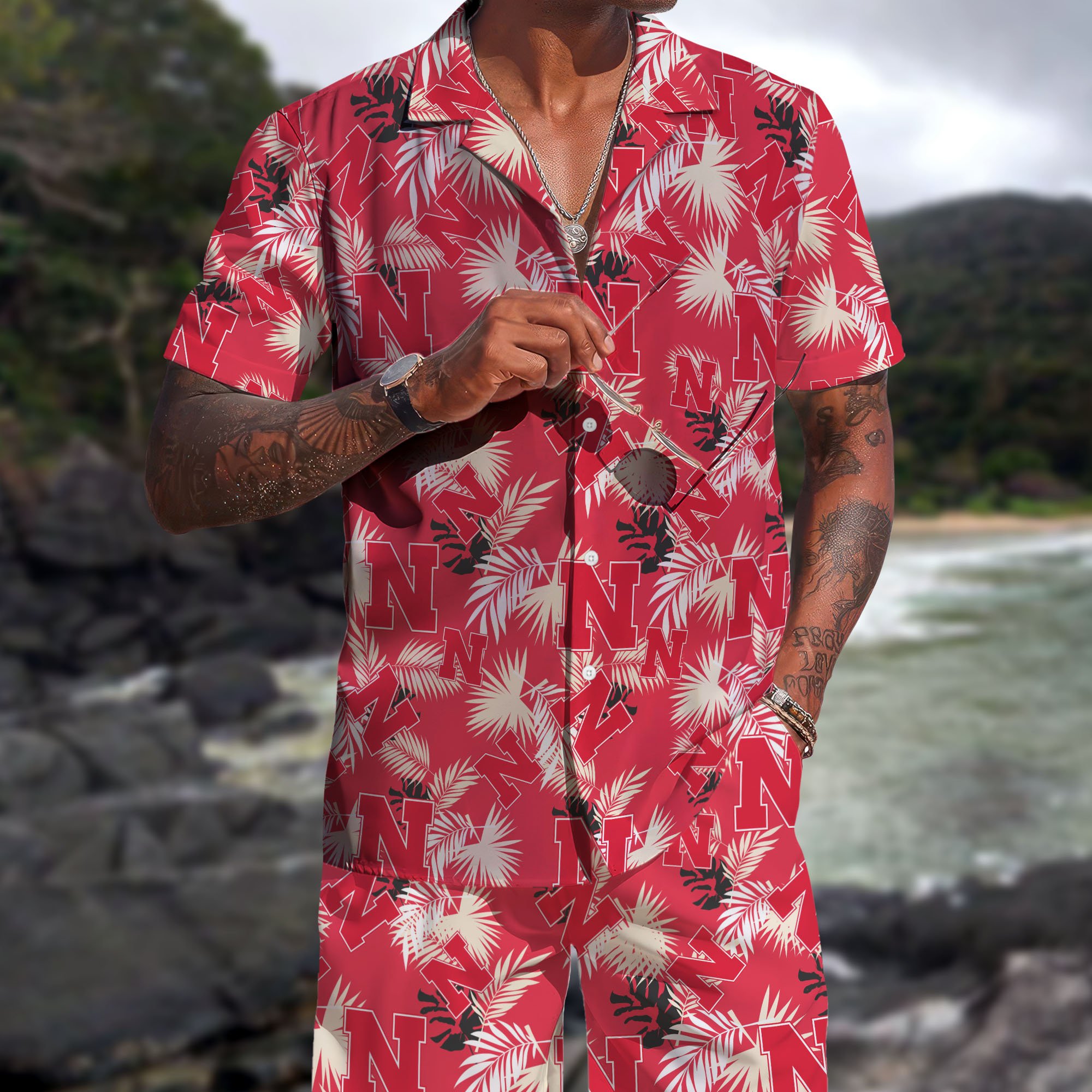 Nebraska Cornhuskers Hawaiian Shorts Set  2025 Version, Hawaiian Shirts, Sports Shorts, Gifts For Fan EHIVM-04171878