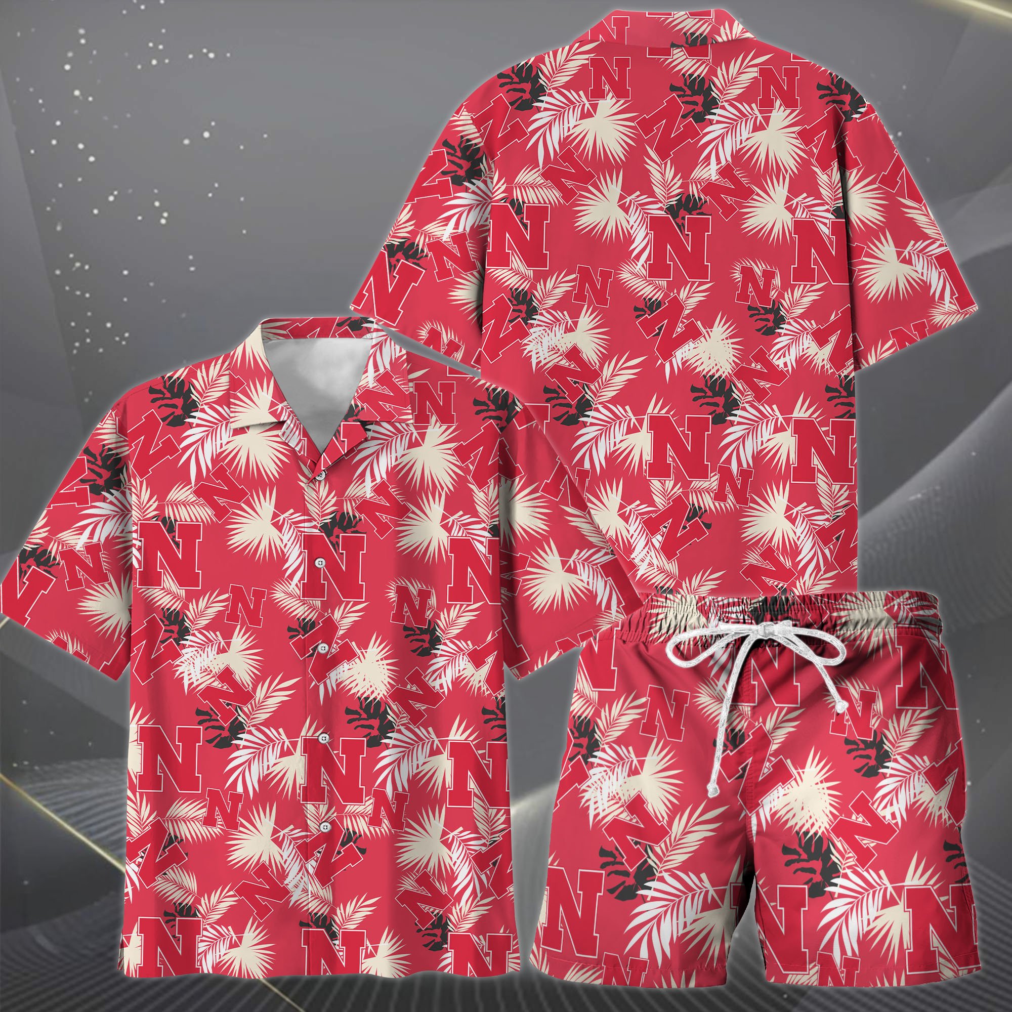Alternative view of Nebraska Cornhuskers Hawaiian Shorts Set  2025 Version, Hawaiian Shirts, Sports Shorts, Gifts For Fan EHIVM-04171878