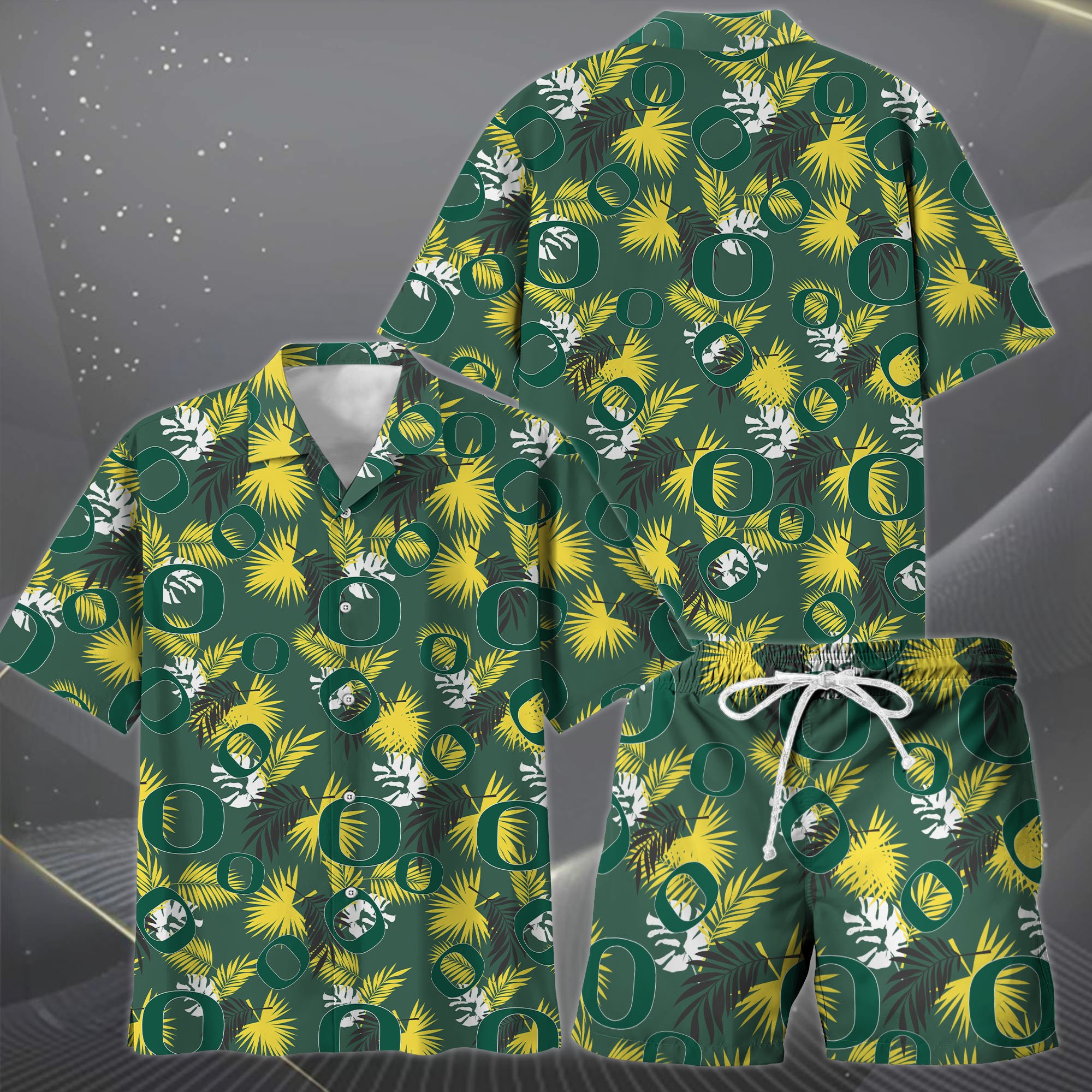 Alternative view of Oregon Ducks Hawaiian Shorts Set  2025 Version, Hawaiian Shirts, Sports Shorts, Gifts For Fan EHIVM-04171878