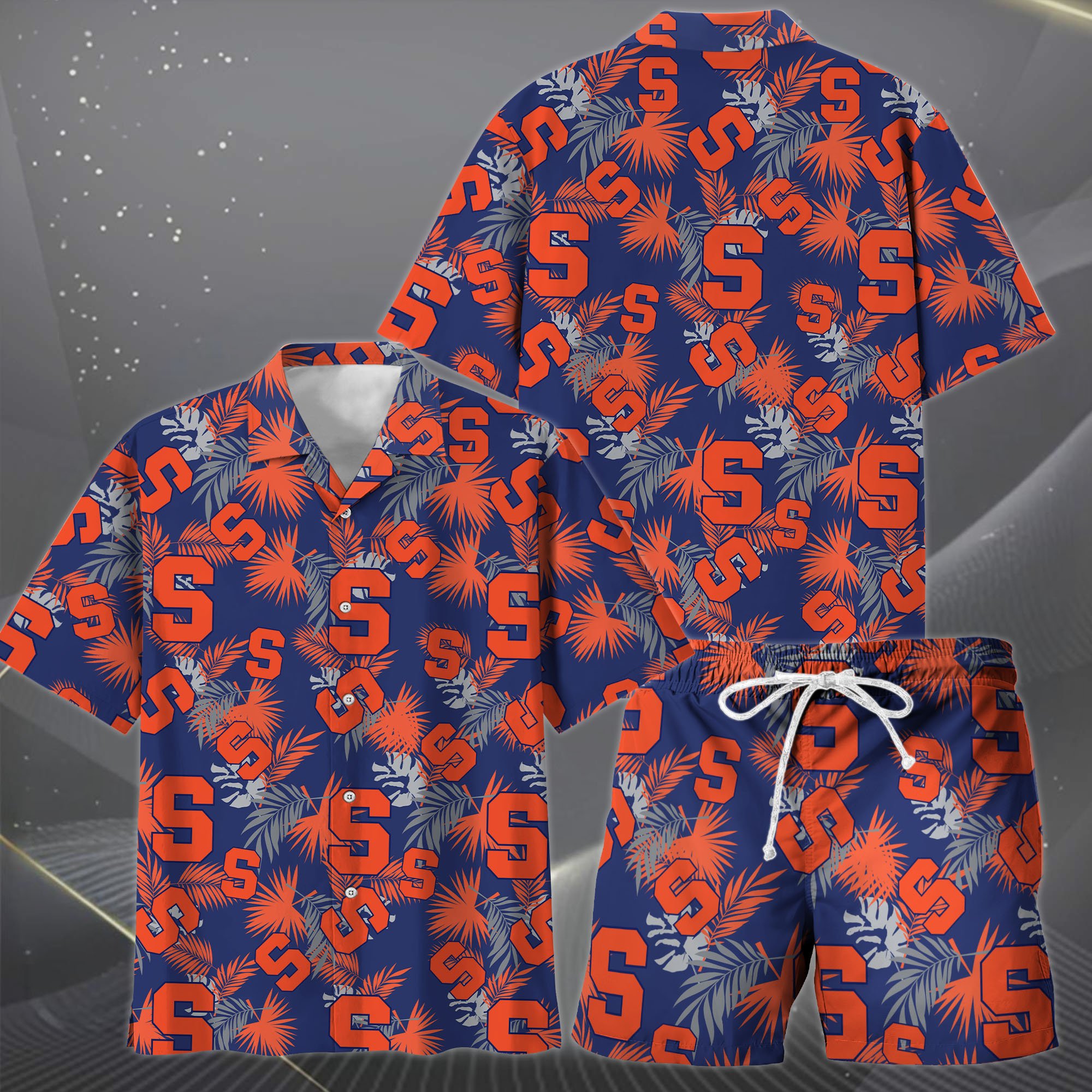 Alternative view of Syracuse Orange Hawaiian Shorts Set  2025 Version, Hawaiian Shirts, Sports Shorts, Gifts For Fan EHIVM-04171878