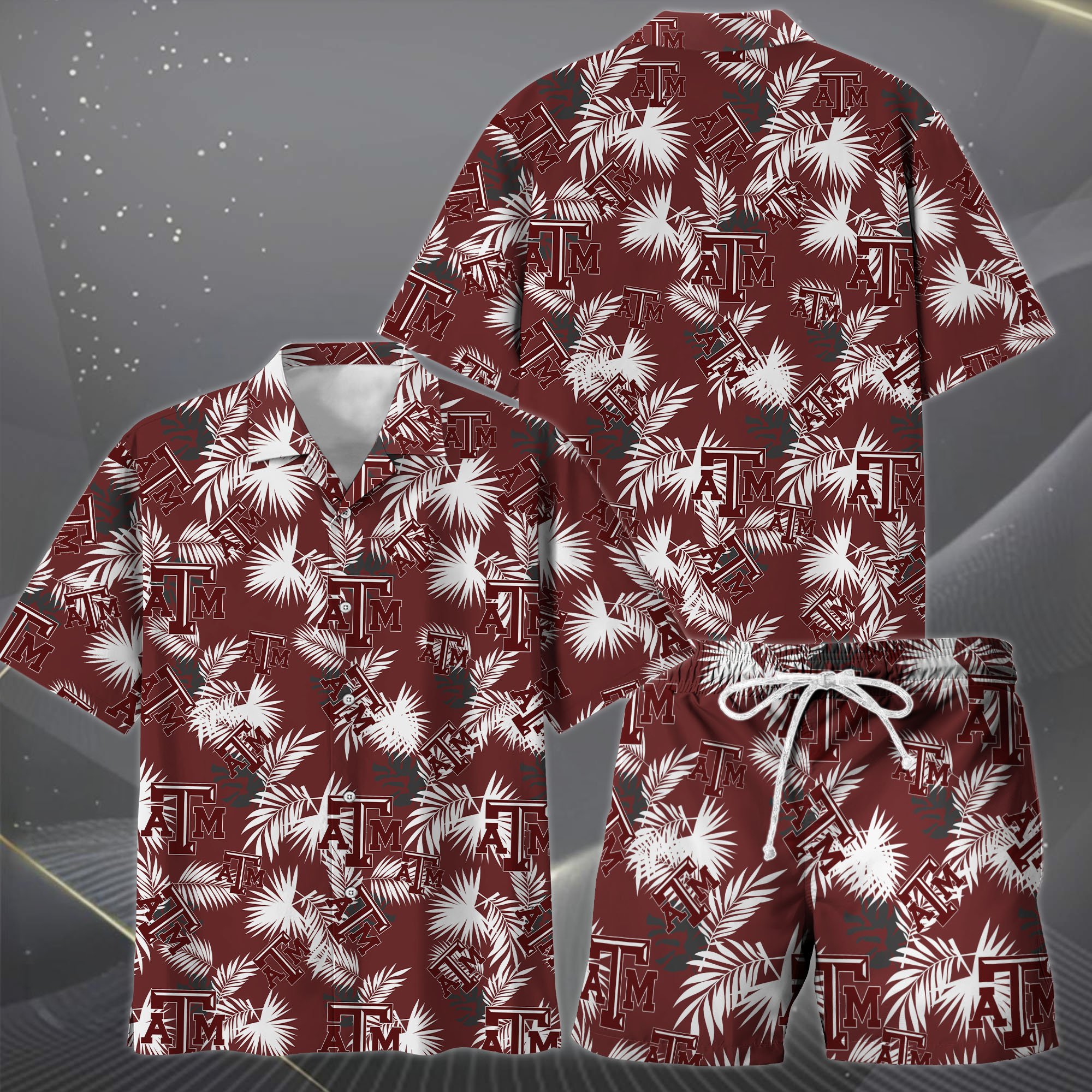 Alternative view of Texas A&M Aggies Hawaiian Shorts Set  2025 Version, Hawaiian Shirts, Sports Shorts, Gifts For Fan EHIVM-04171878